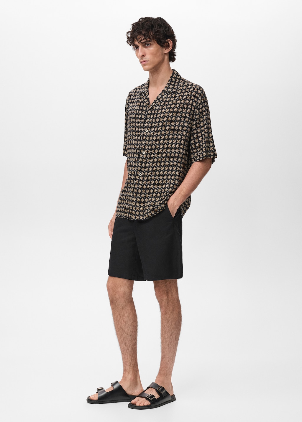 Printed fluid regular-fit shirt