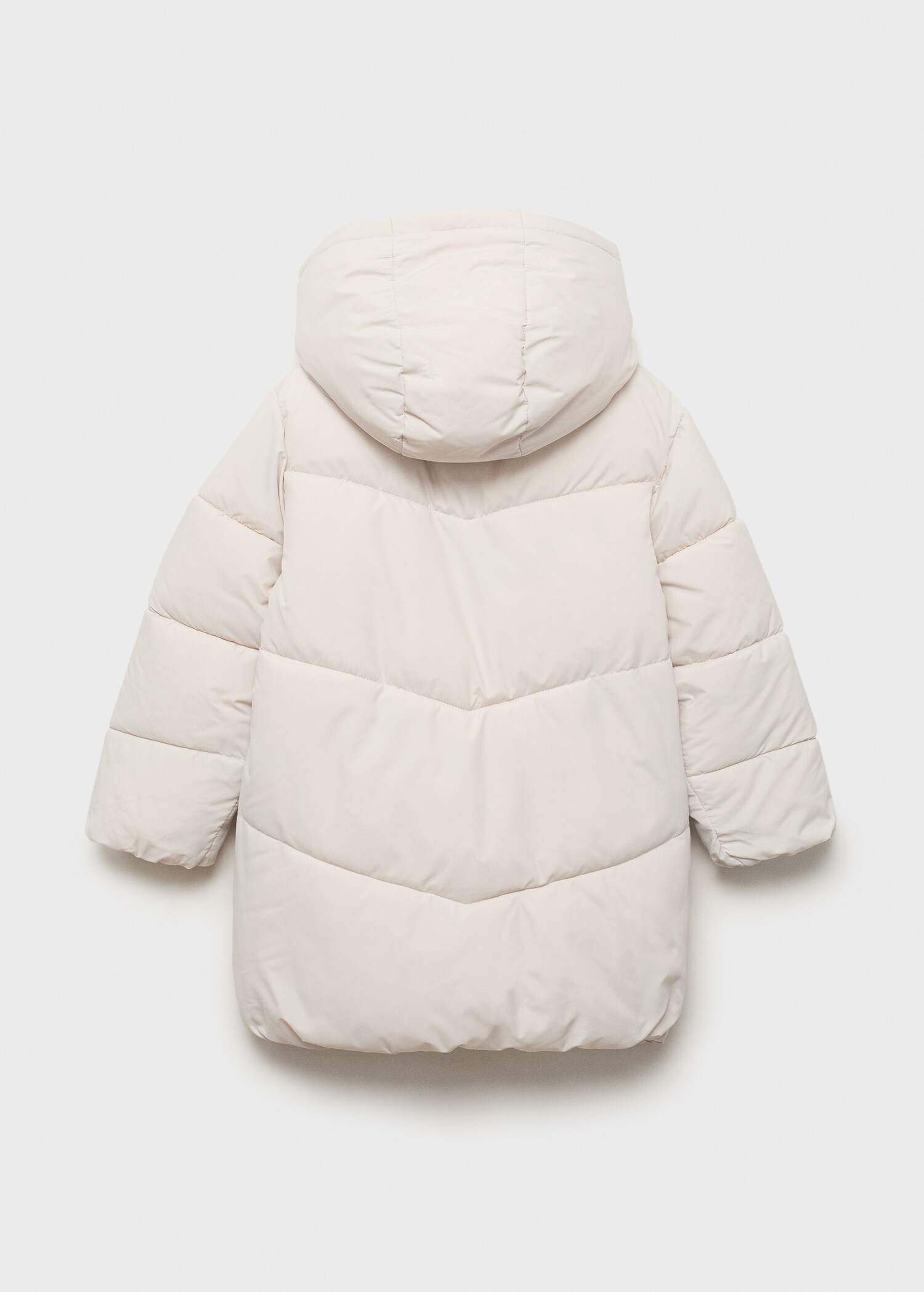 Hood quilted coat - Reverse of the article