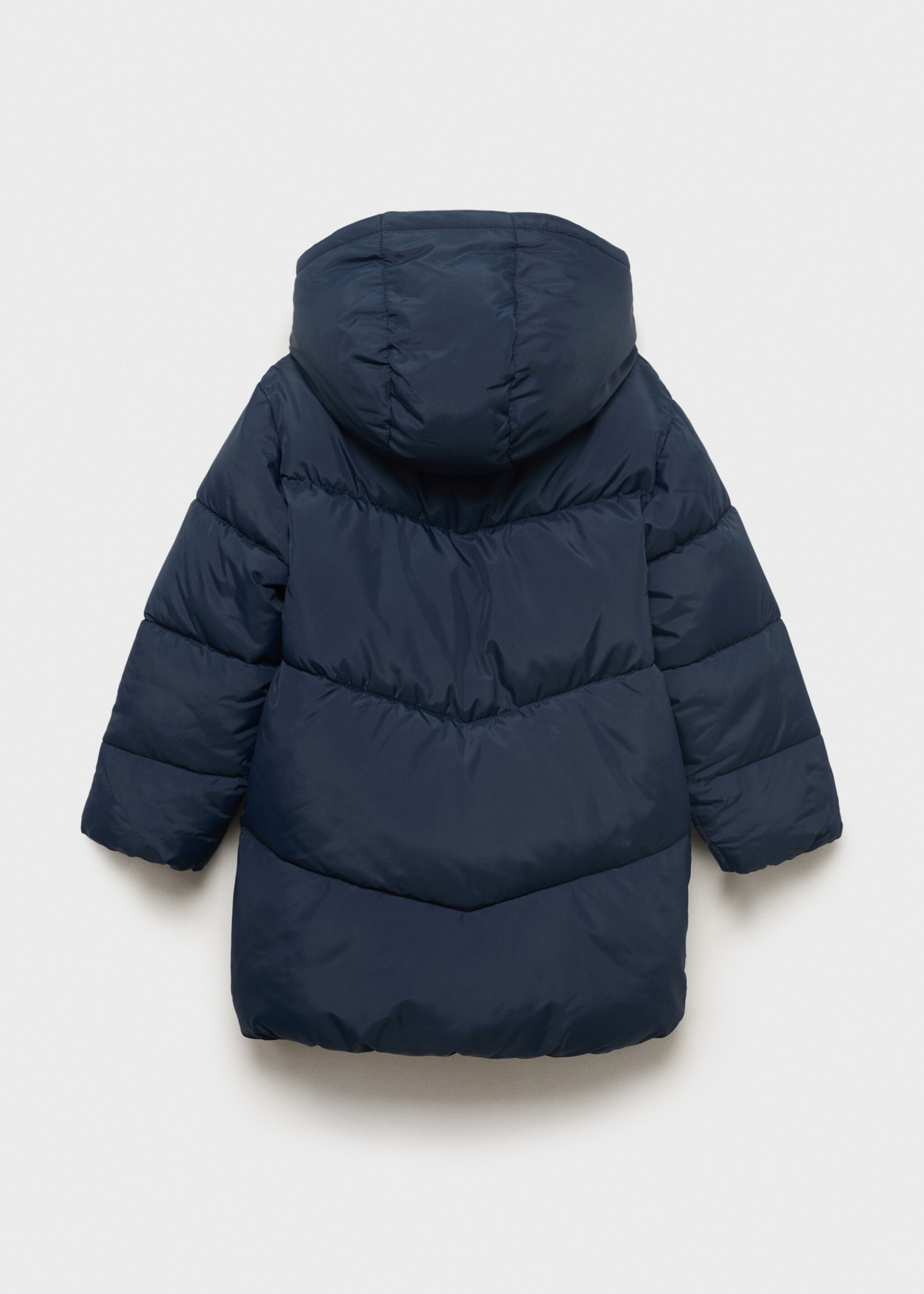 Hood quilted coat - Reverse of the article
