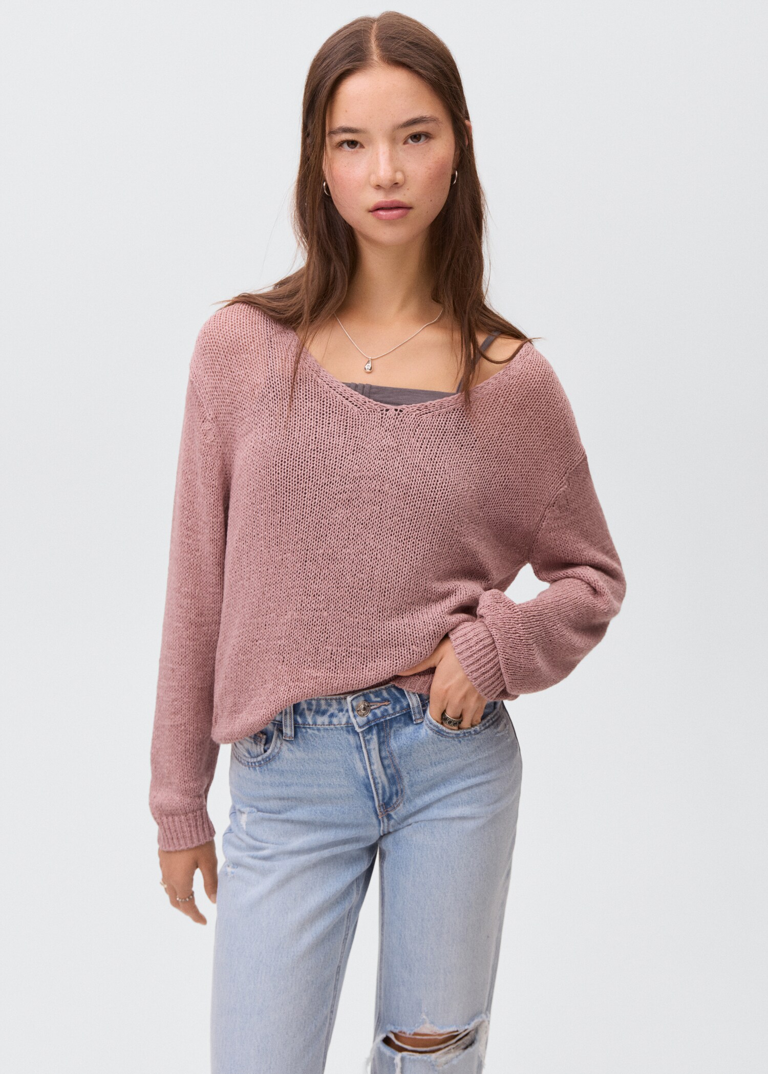 Openwork knit sweater - Medium plane