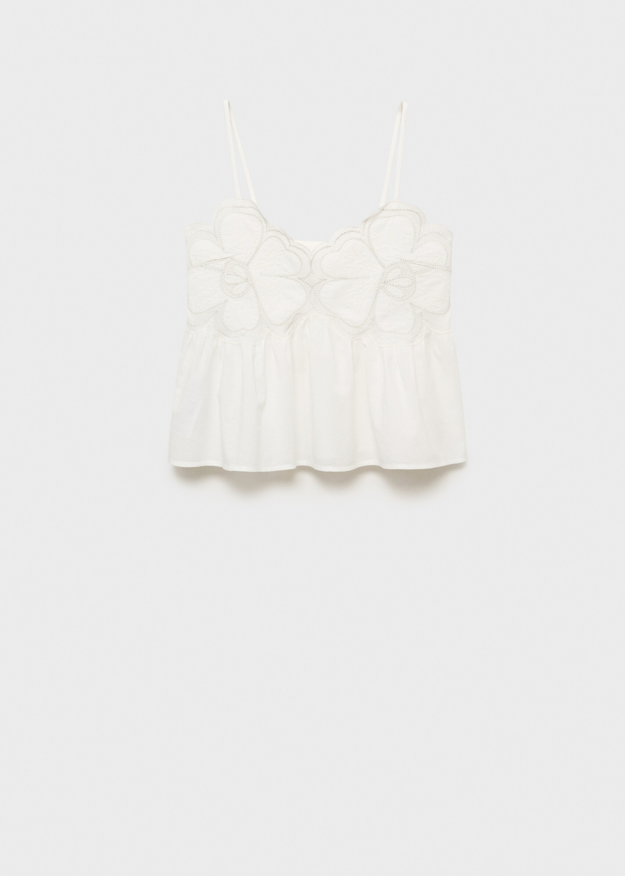 Embroidered flower top - Article without model