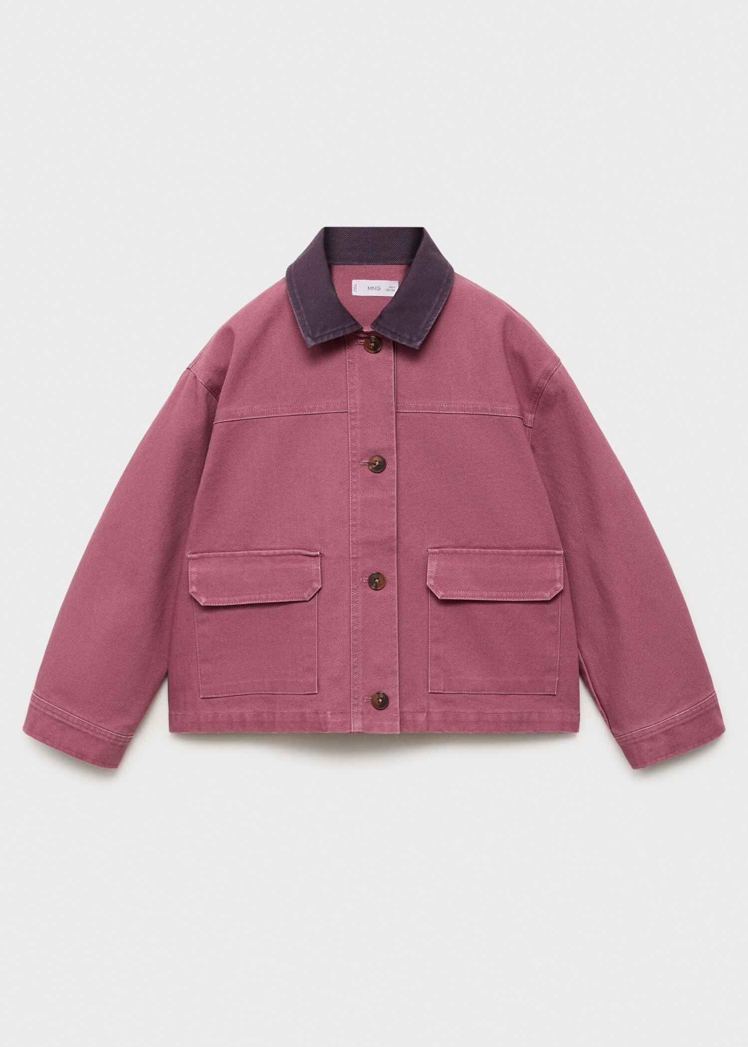 Denim parka contrast collar - Article without model