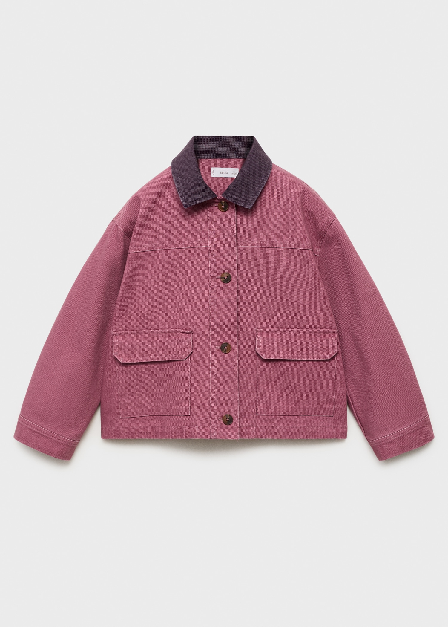 Denim parka with contrasting collar Kids MANGO Canada