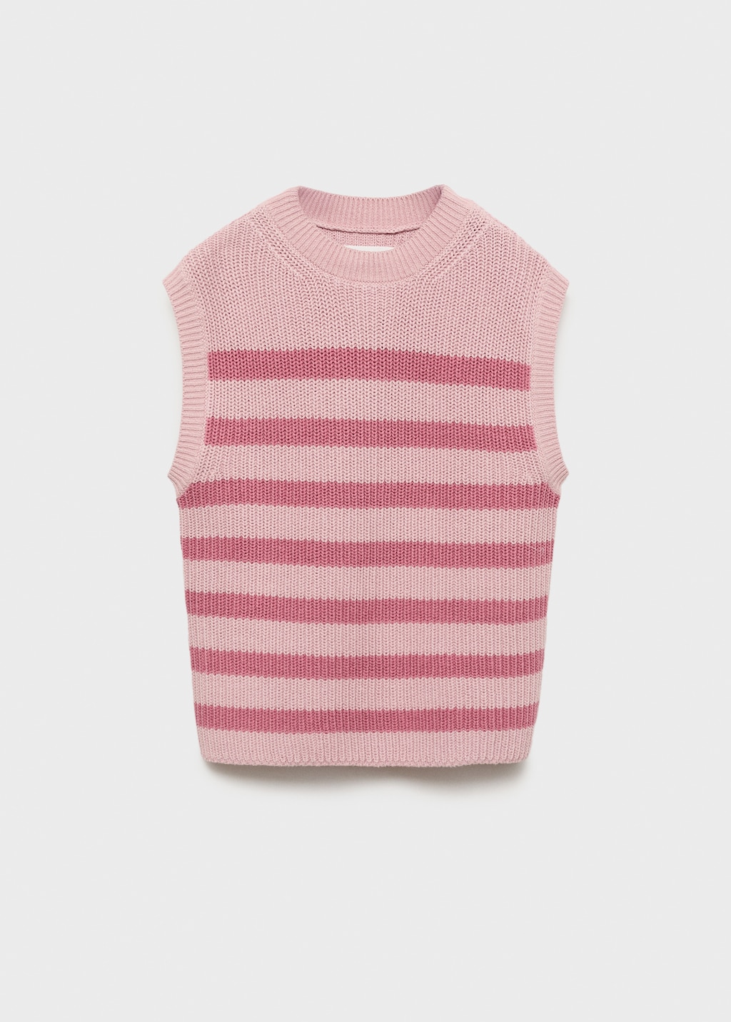 Striped knitted vest