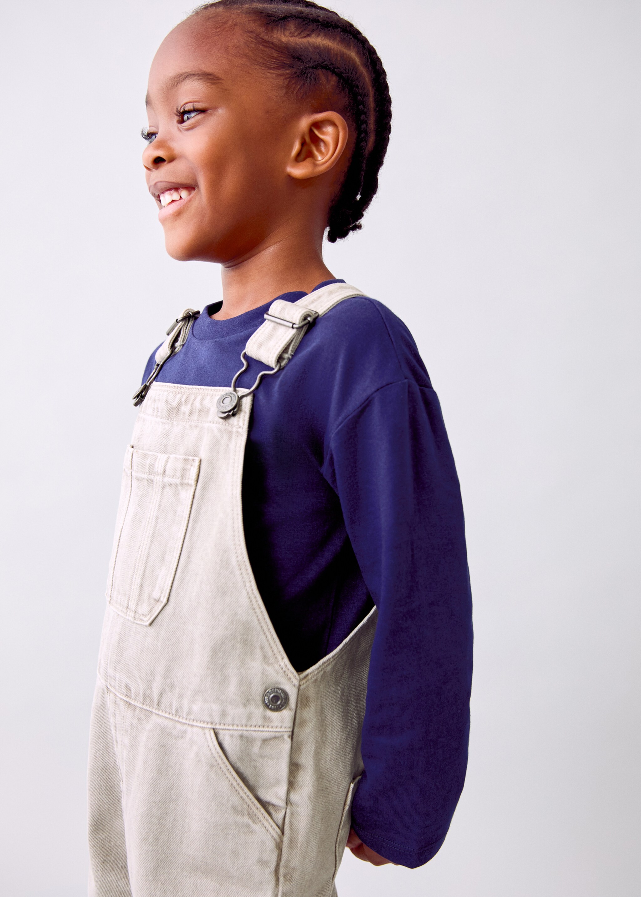 Peto denim llarg - Pla mig, Gris. Ref: 17043283-00.