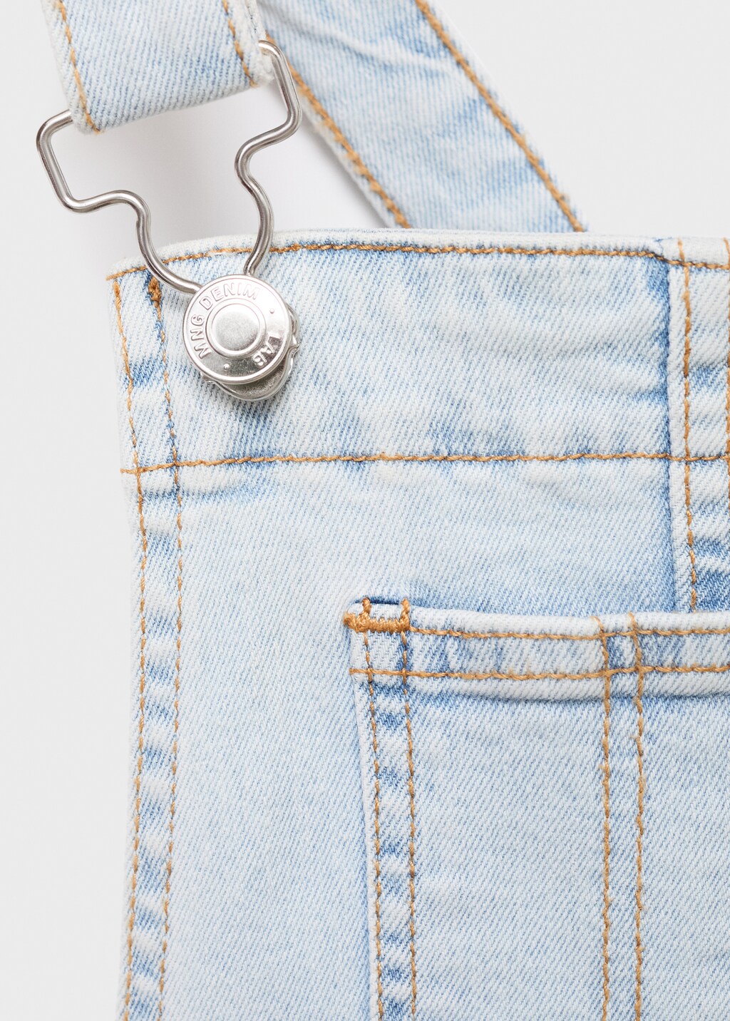 Denim cotton dungarees