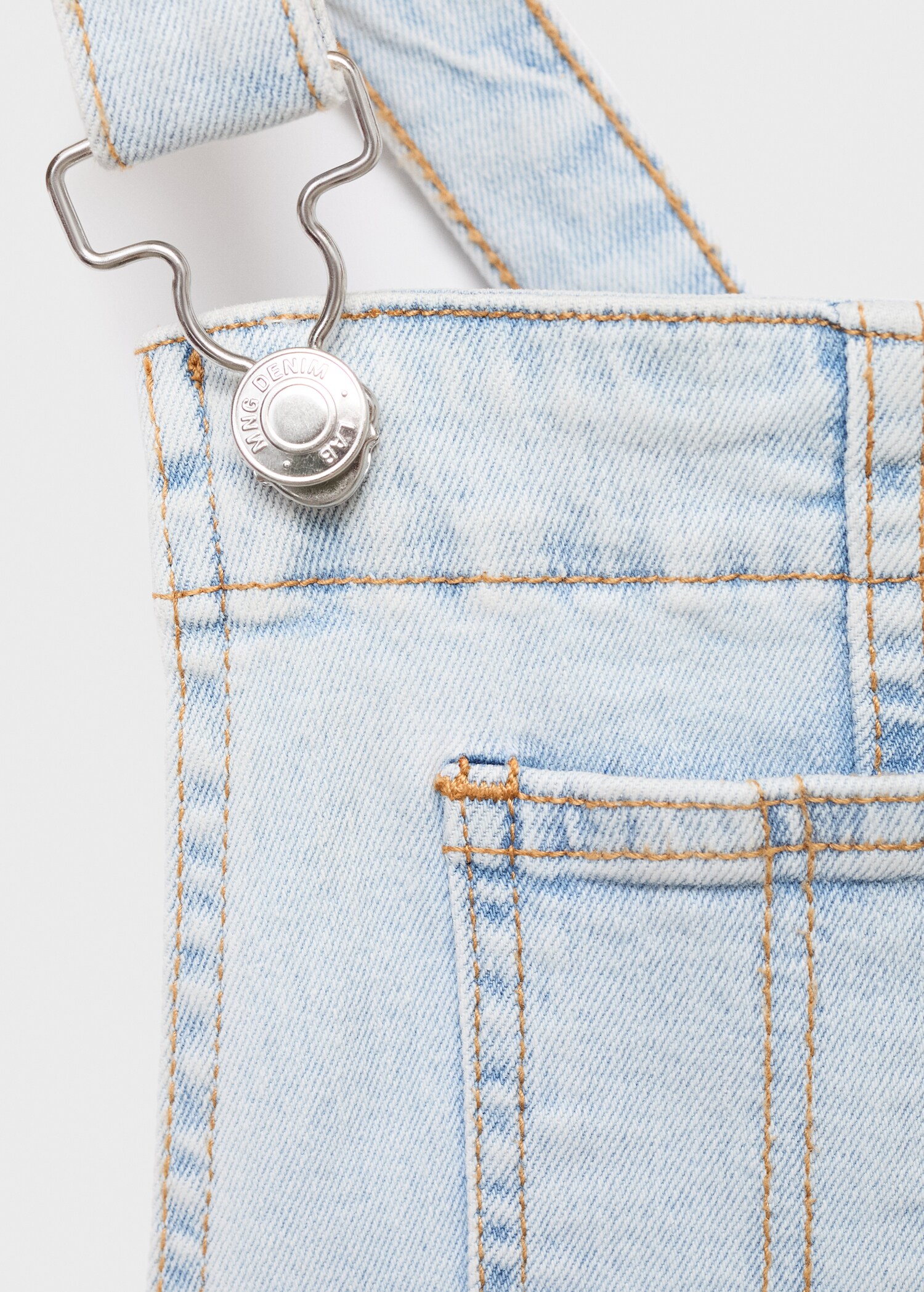 Denim cotton dungarees - تفاصيل المنتج 8
