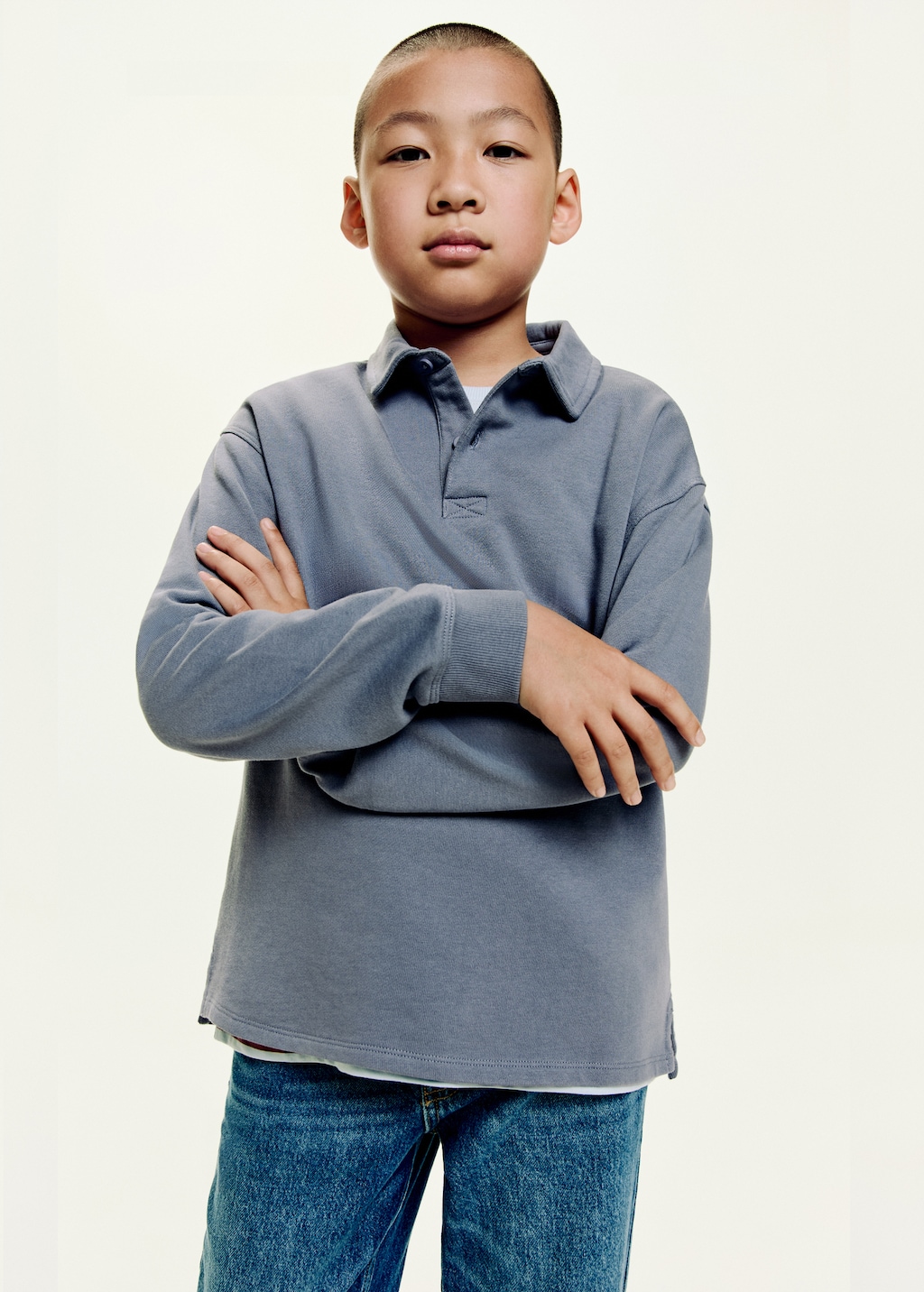 Polo-neck sweatshirt