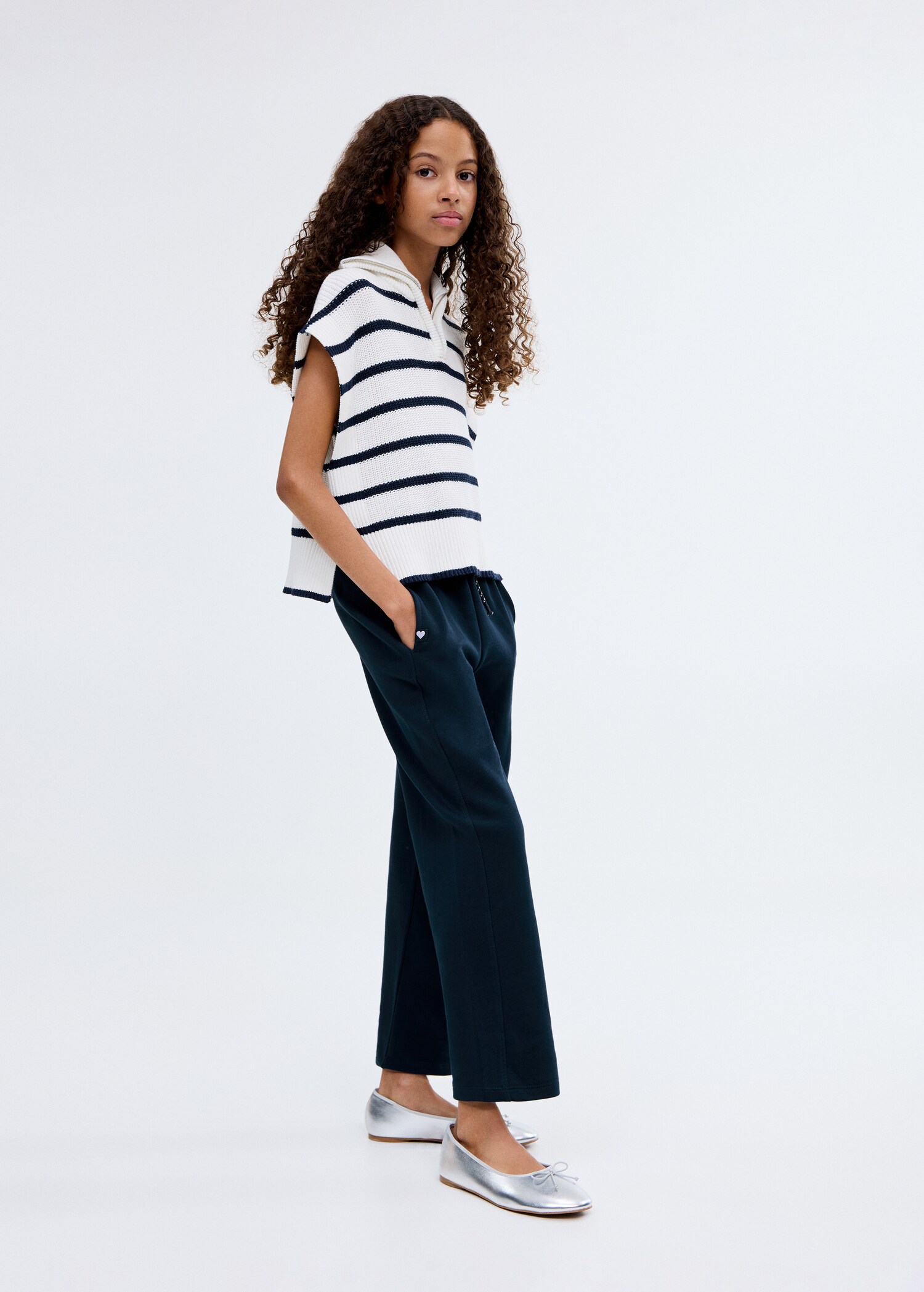 Jogging coton taille élastique - Plan moyen