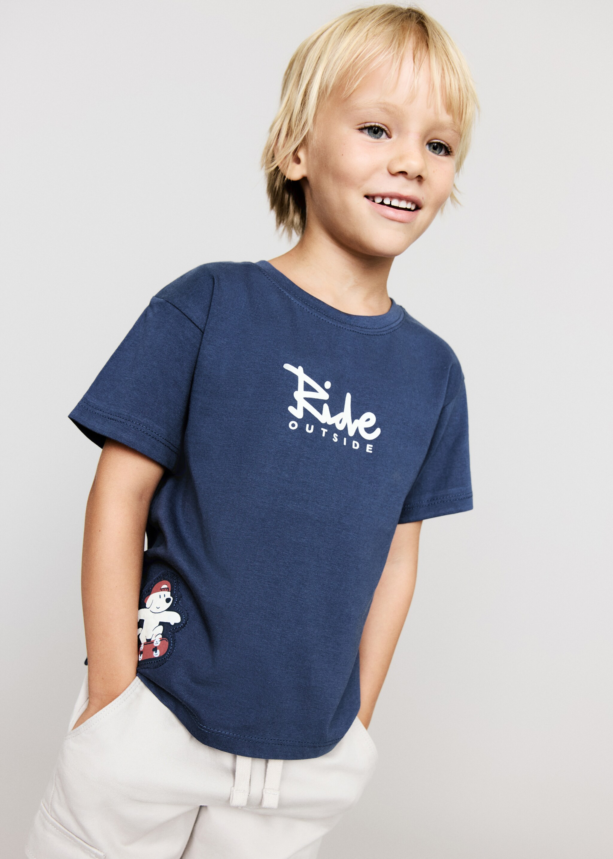 Dog printed T-shirt - Medium plane