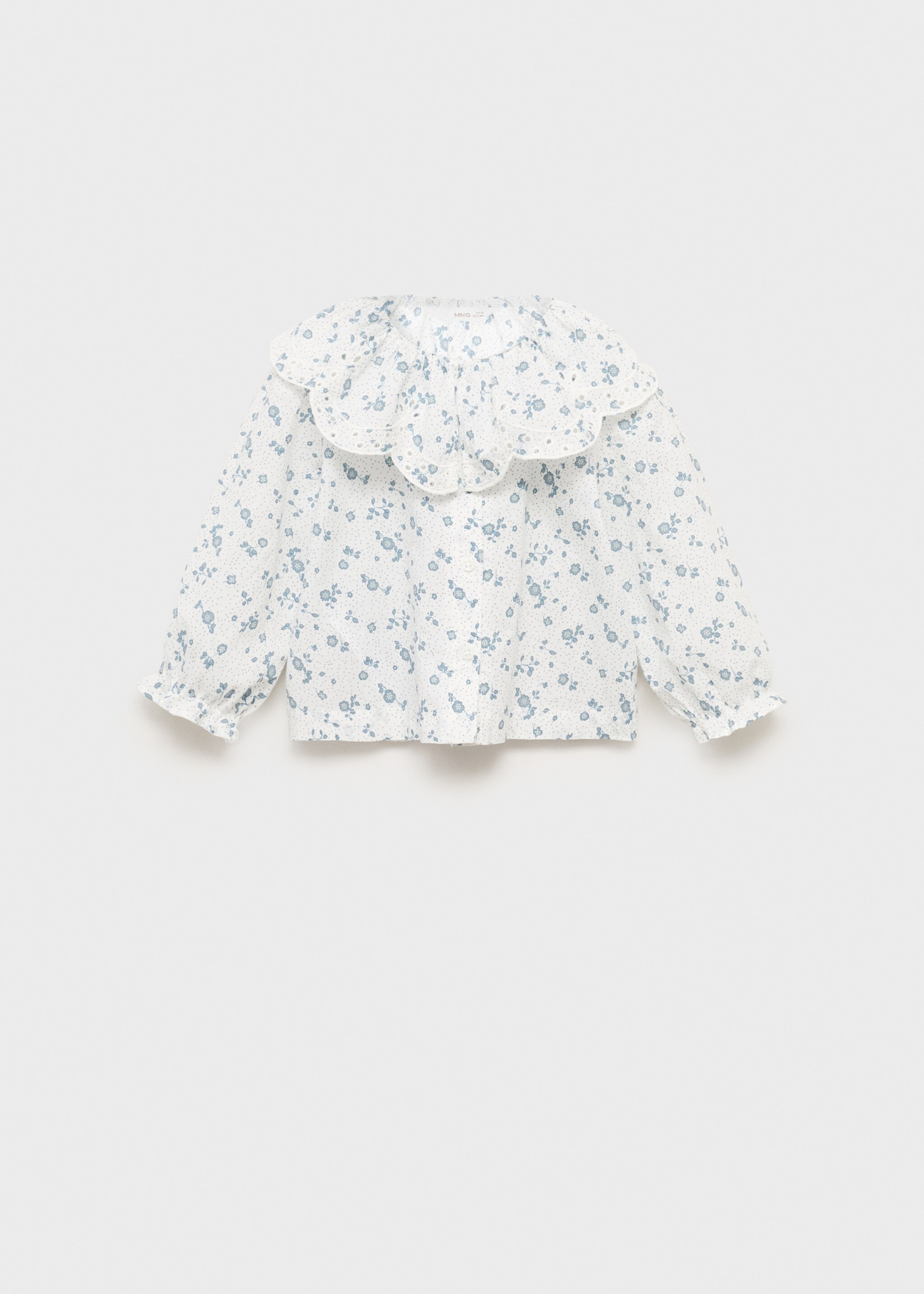 Embroidered babydoll-collar blouse - Article without model