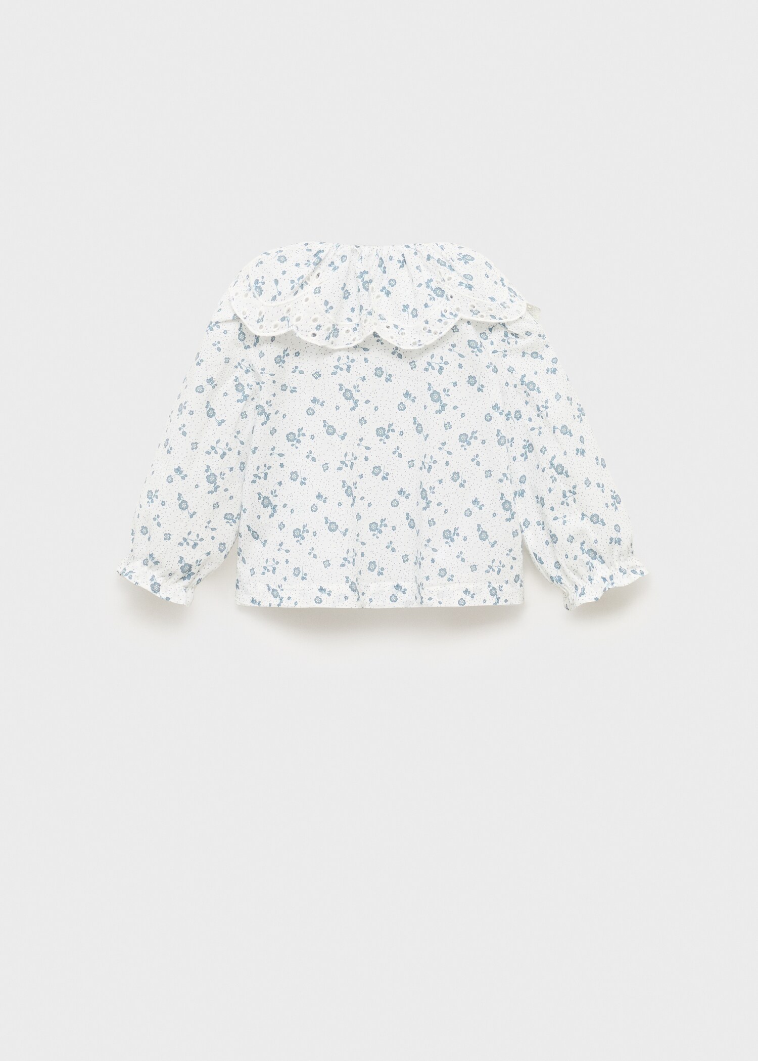 Embroidered babydoll-collar blouse - Reverse of the article