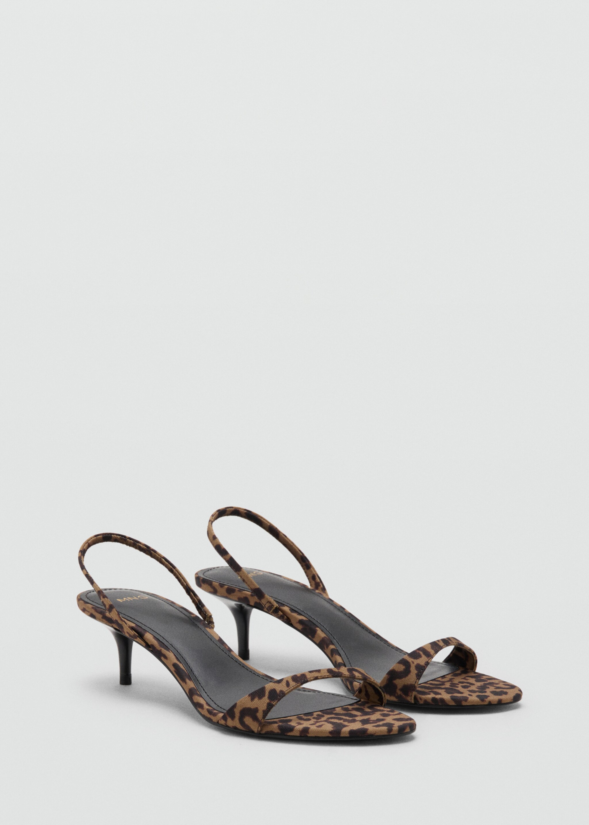 Animal print heel sandal - Medium plane