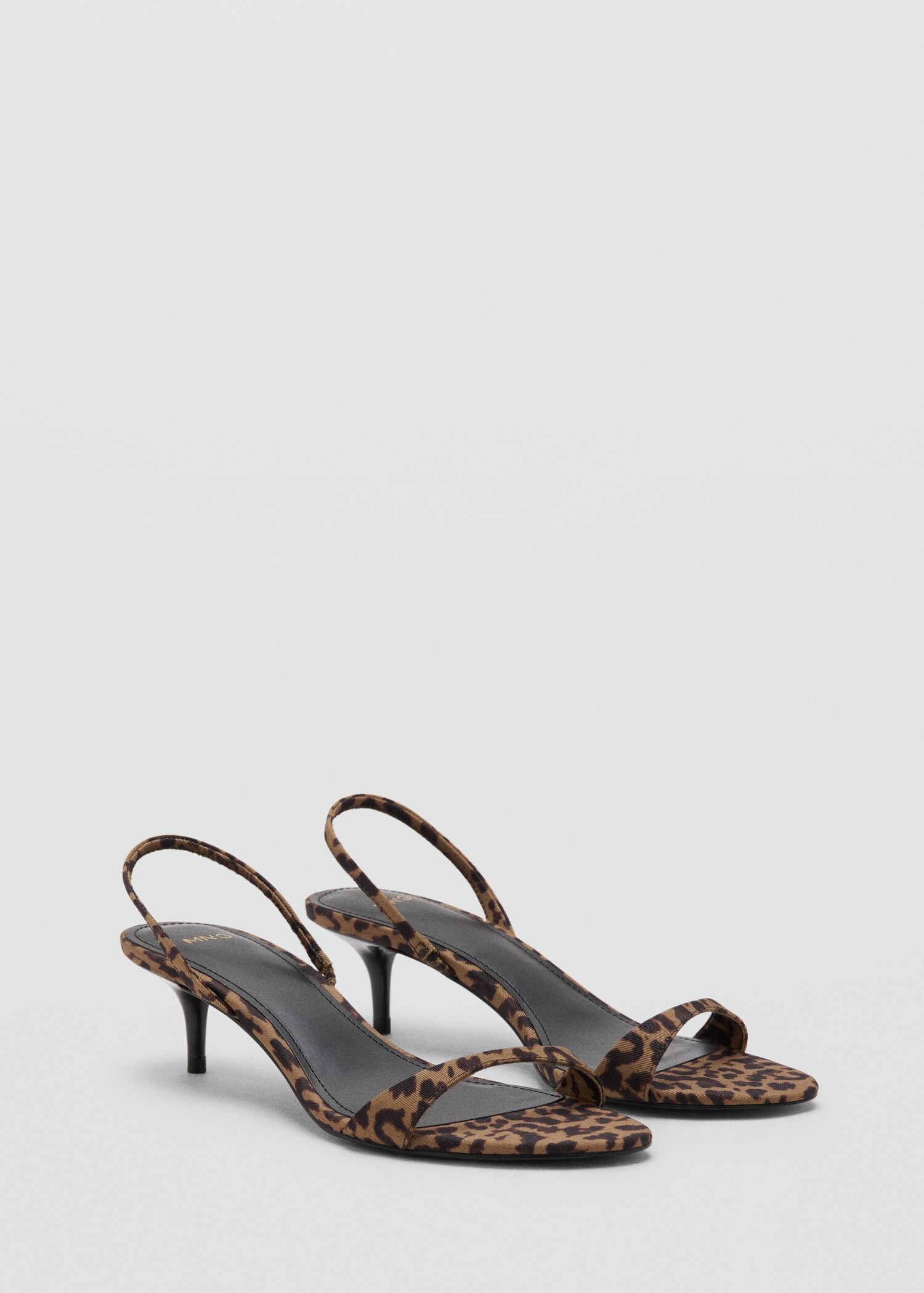 Animal print heel sandal - Medium plane