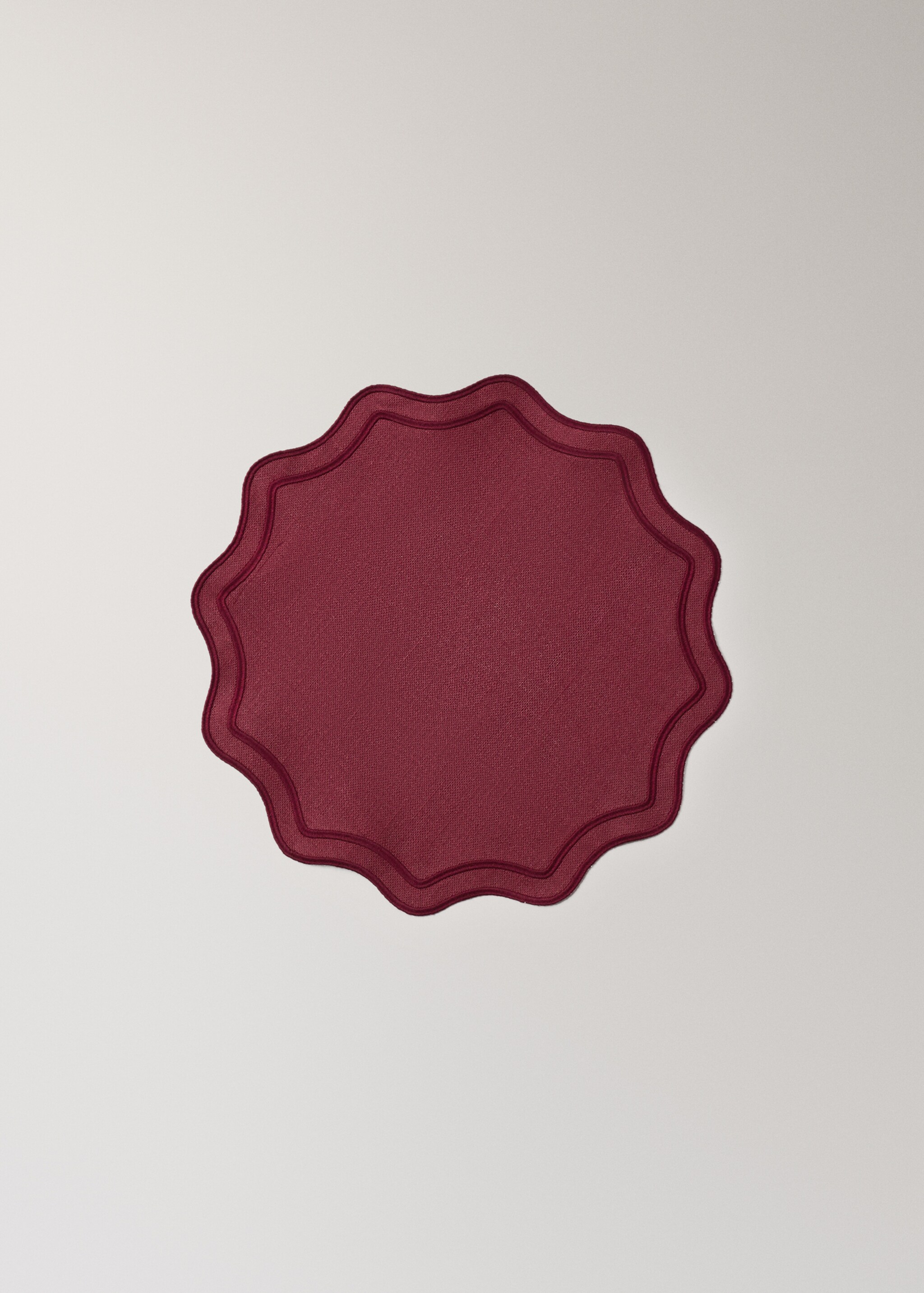 Resin cotton tablecloth waves - Article without model, Red. Ref: 17043321-00.