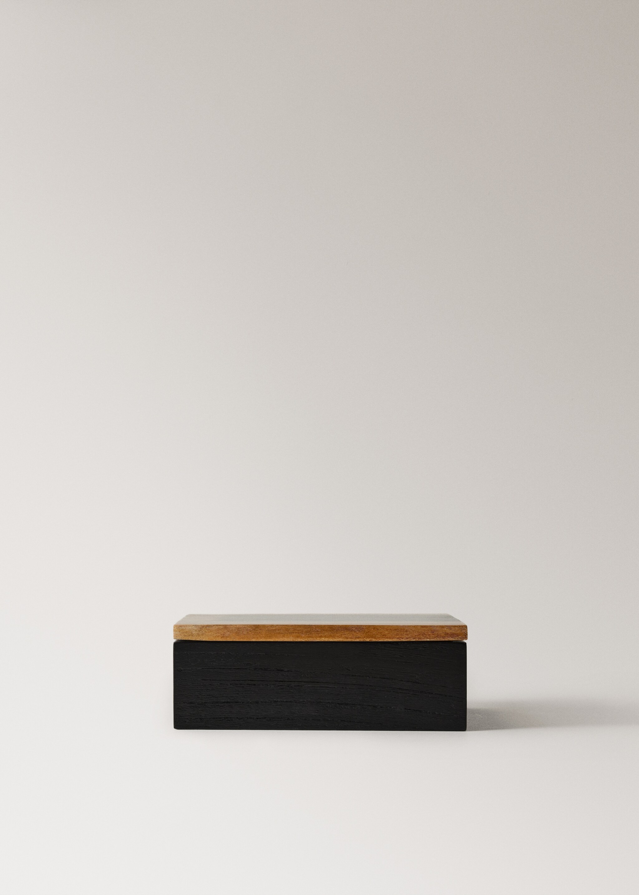 Velká dekorativní krabice z petrifikovaného dřeva - Zboží bez modelu, Černá. Ref: 17043325-00.