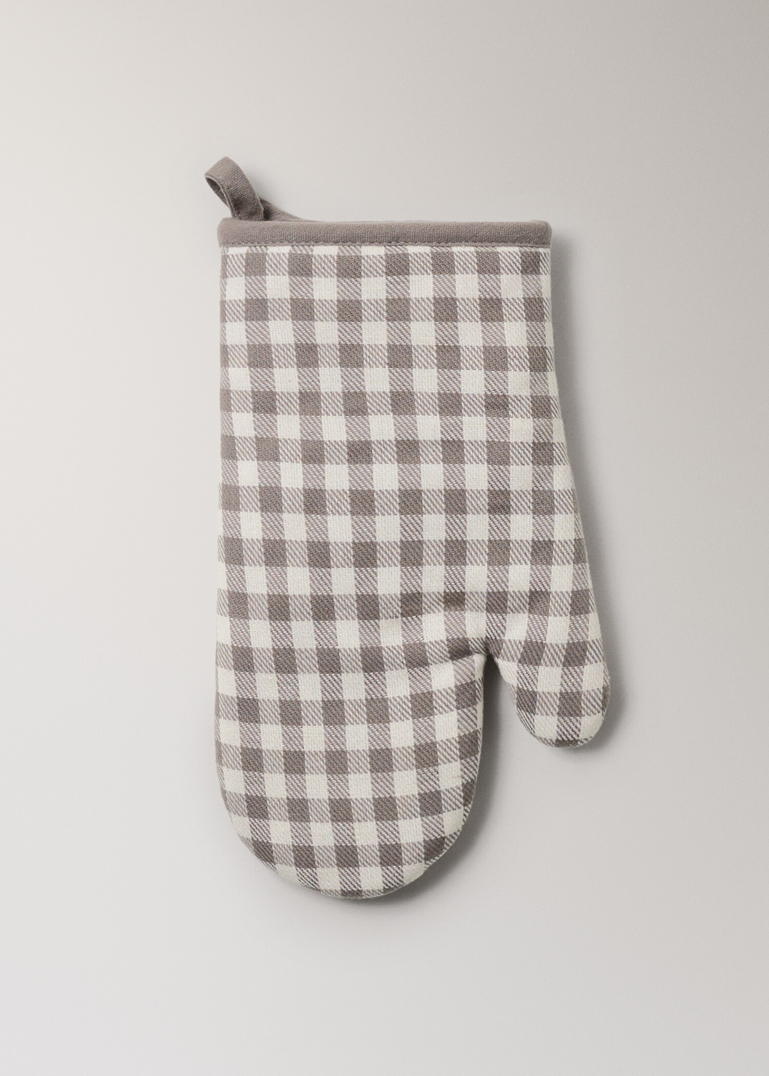 Cotton glove with gingham pattern - Article without model