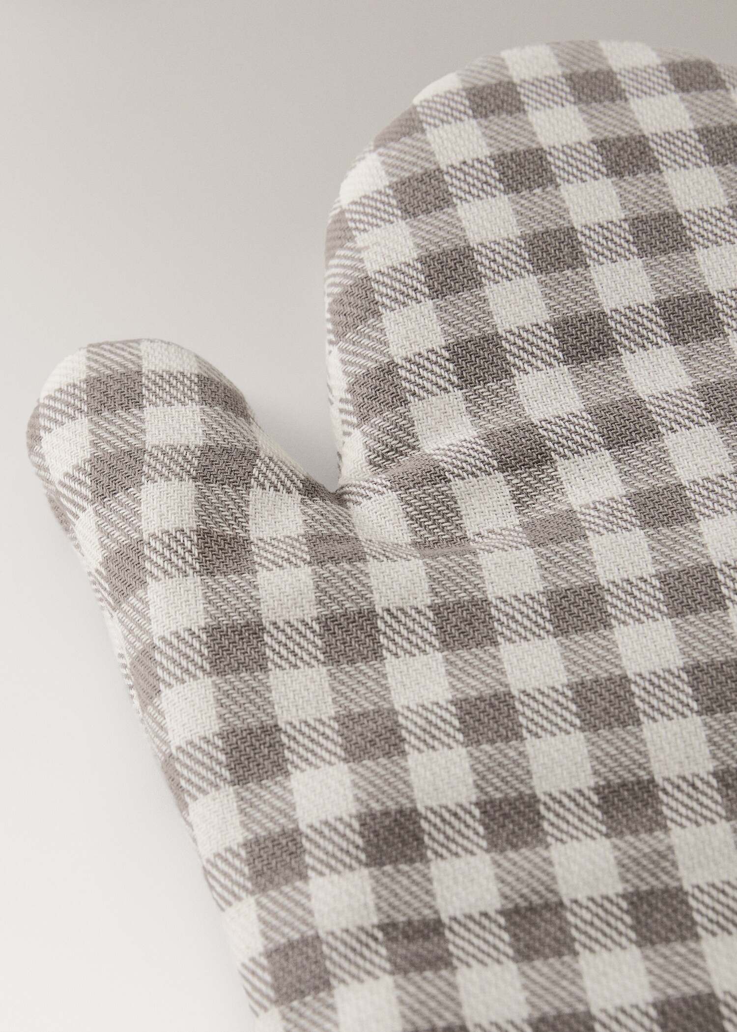 Cotton glove with gingham pattern - Details of the article 2