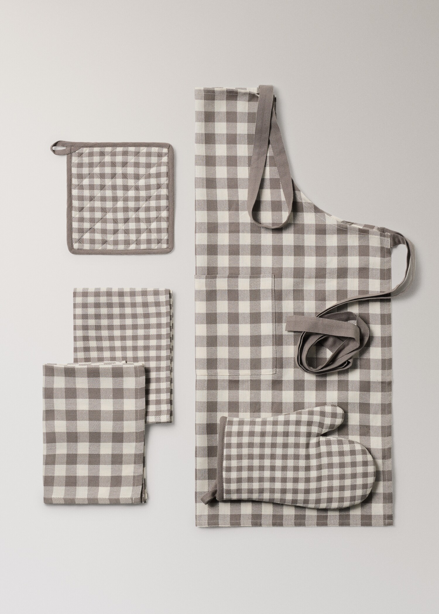 Cotton glove with gingham pattern - Details of the article 3