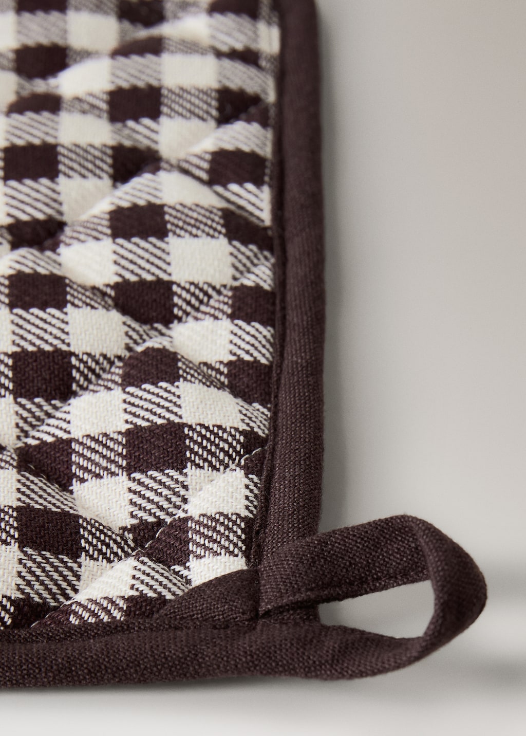 Gingham check cotton pot holder