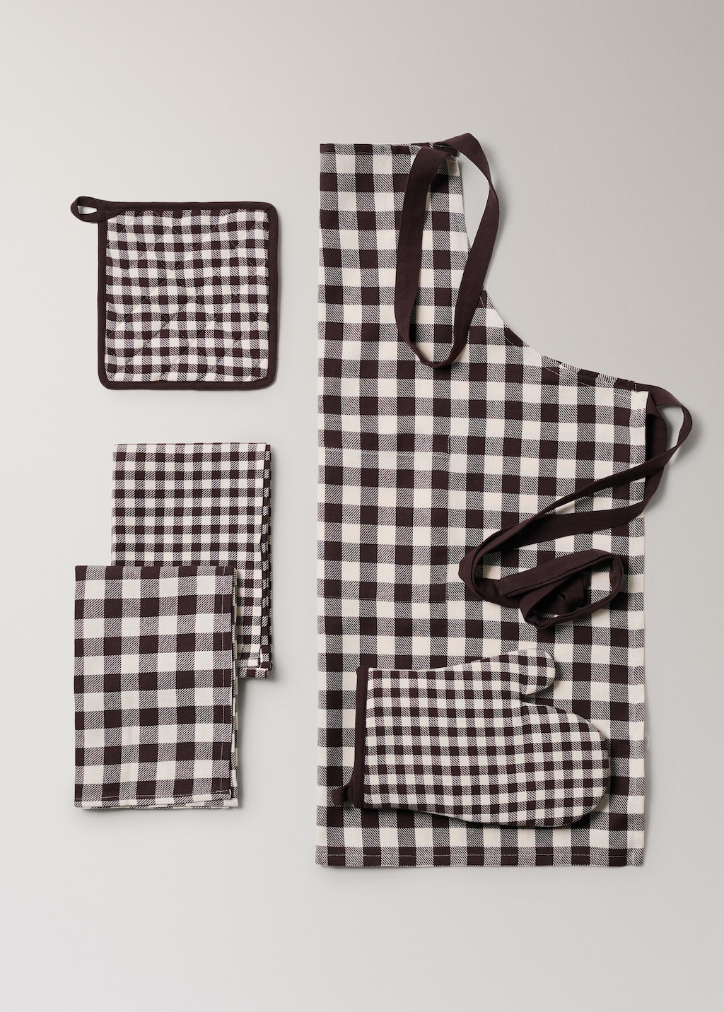 Gingham check cotton pot holder