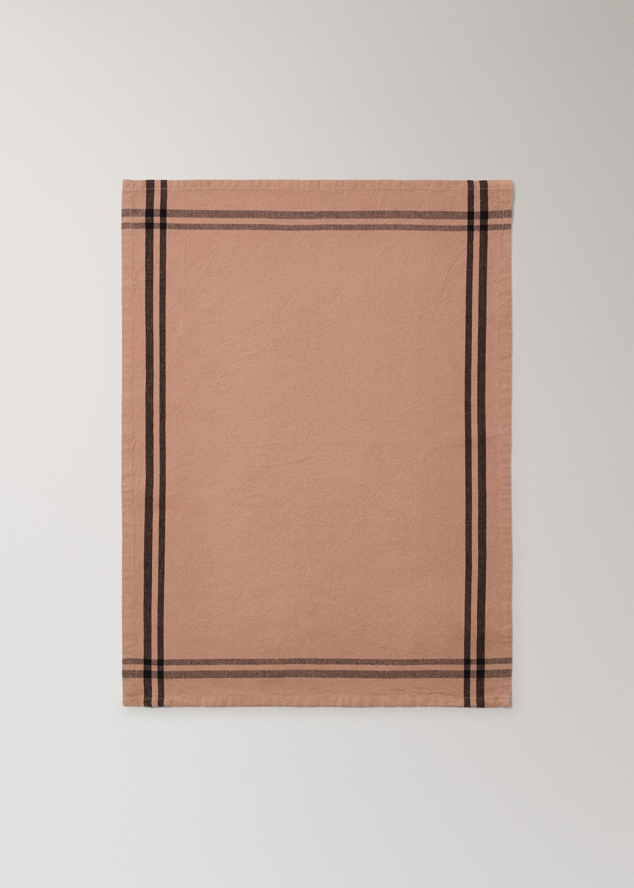 100% cotton striped dish towel - Details of the article 1, Burnt Orange. Ref: 17043331-00.