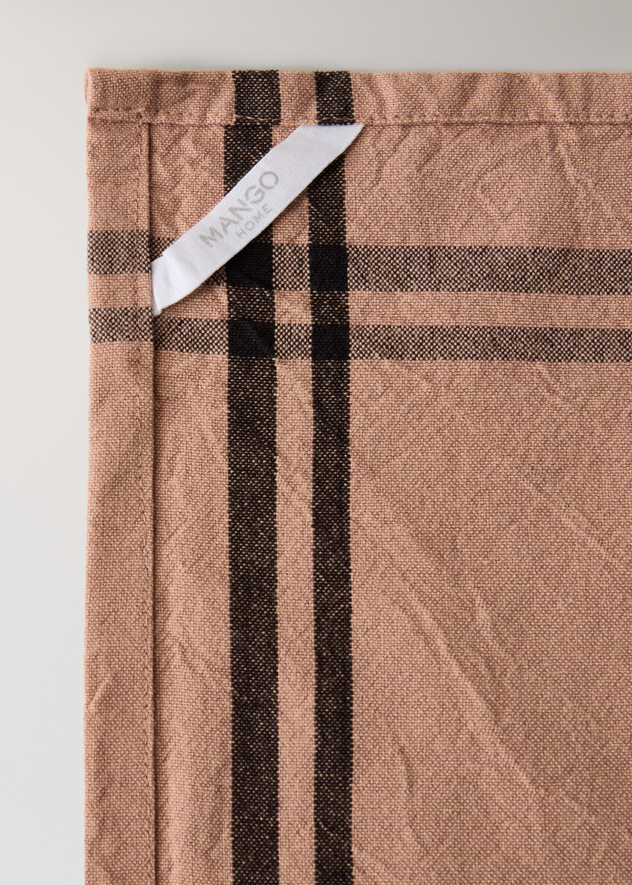 100% cotton striped dish towel - Details of the article 2, Burnt Orange. Ref: 17043331-00.