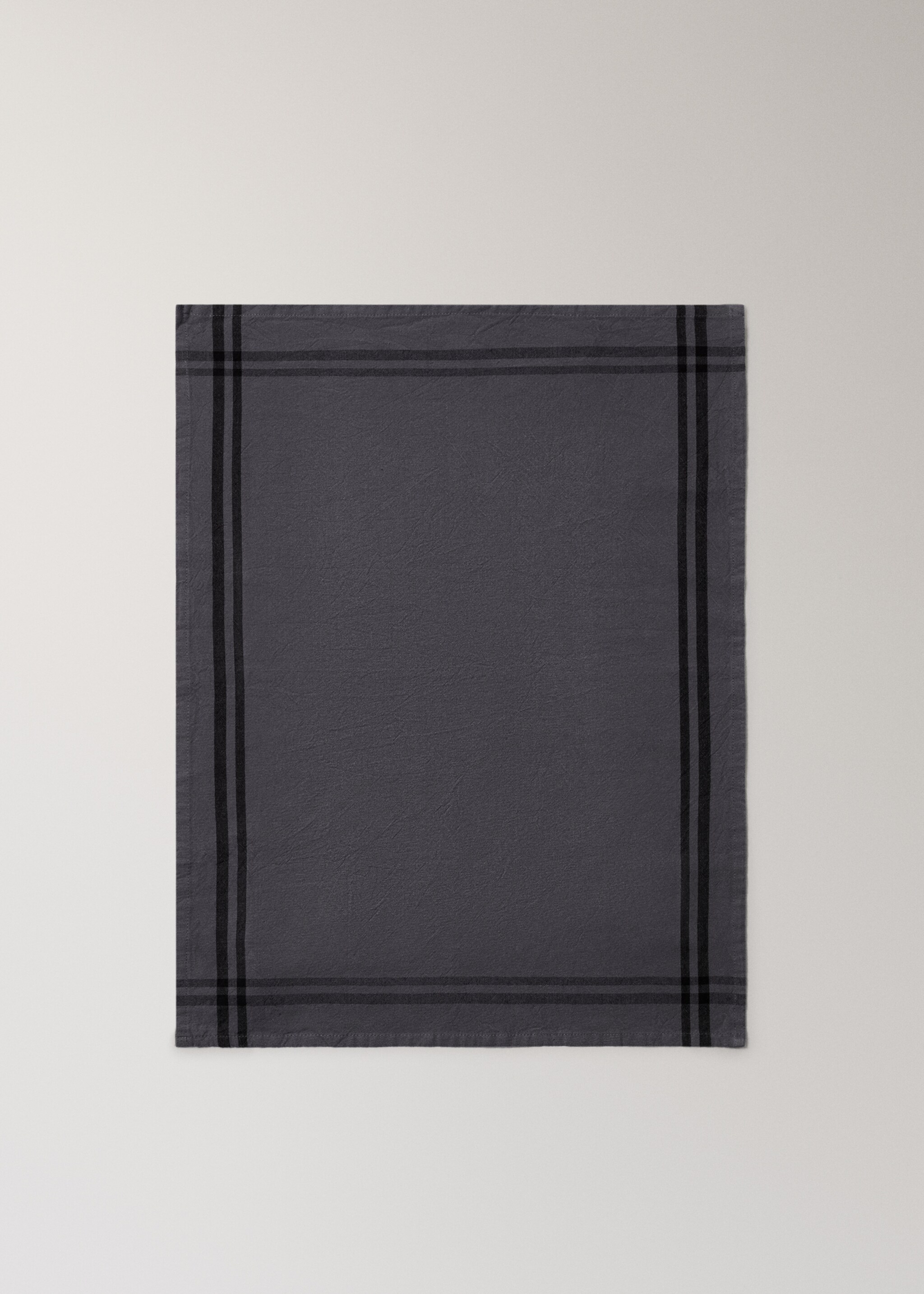 100% cotton striped dish towel - Details of the article 1, Ink Blue. Ref: 17043331-00.