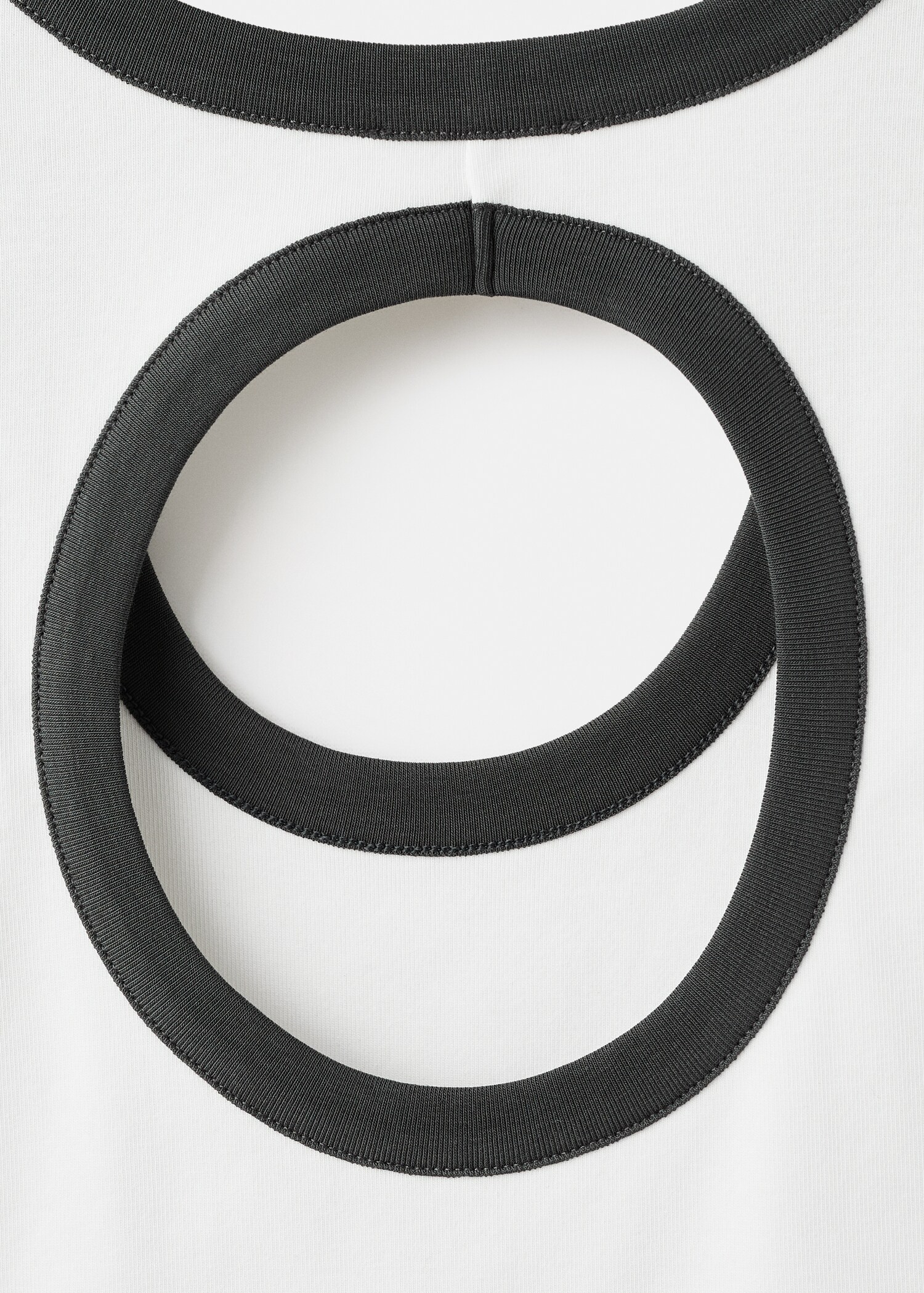Contrasting collar cotton t-shirt - Details of the article 8