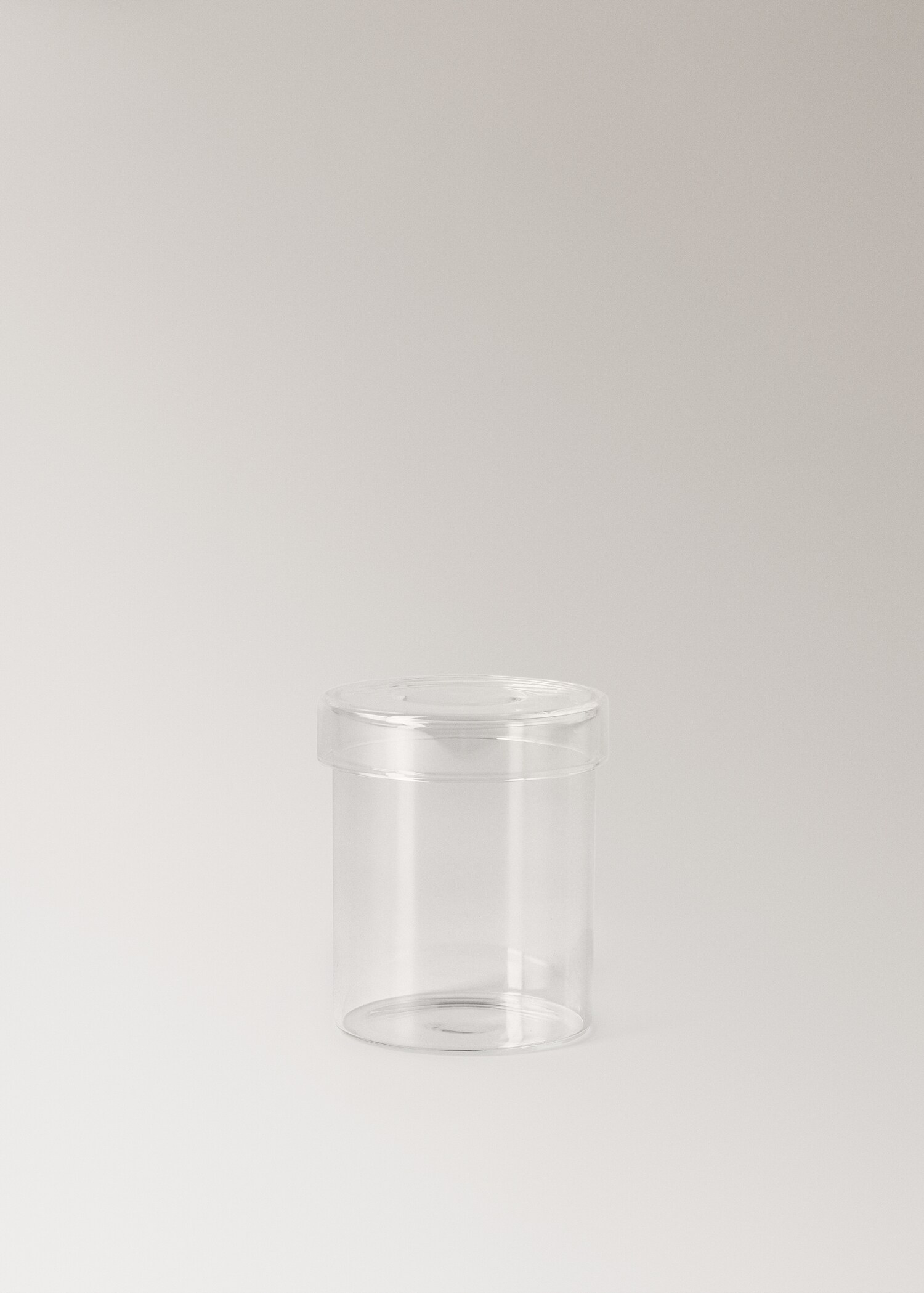 Bocal de salle de bain en borosilicate avec couvercle taille L - Article sans modèle
