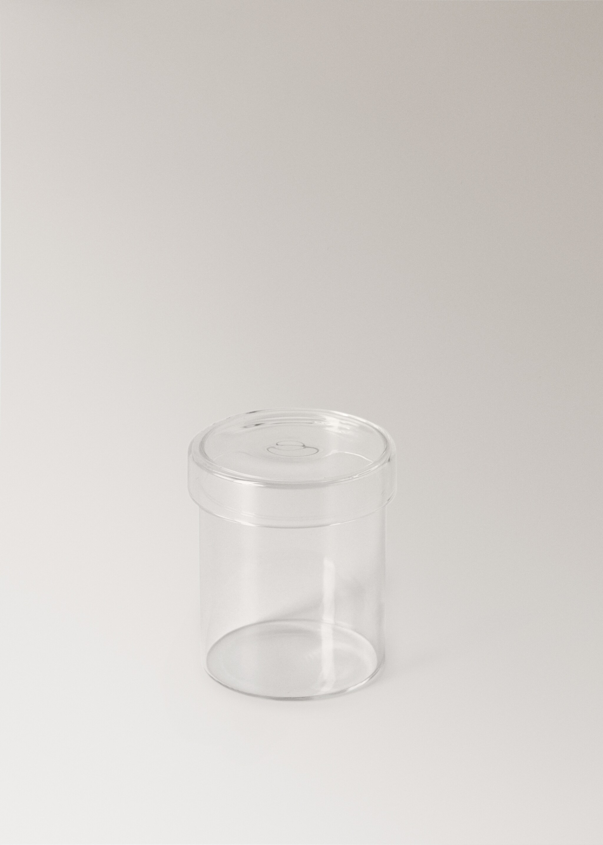 Bocal de salle de bain en borosilicate avec couvercle taille L - Détail de l'article 1, Gris glacé. Ref: 17043797-00.