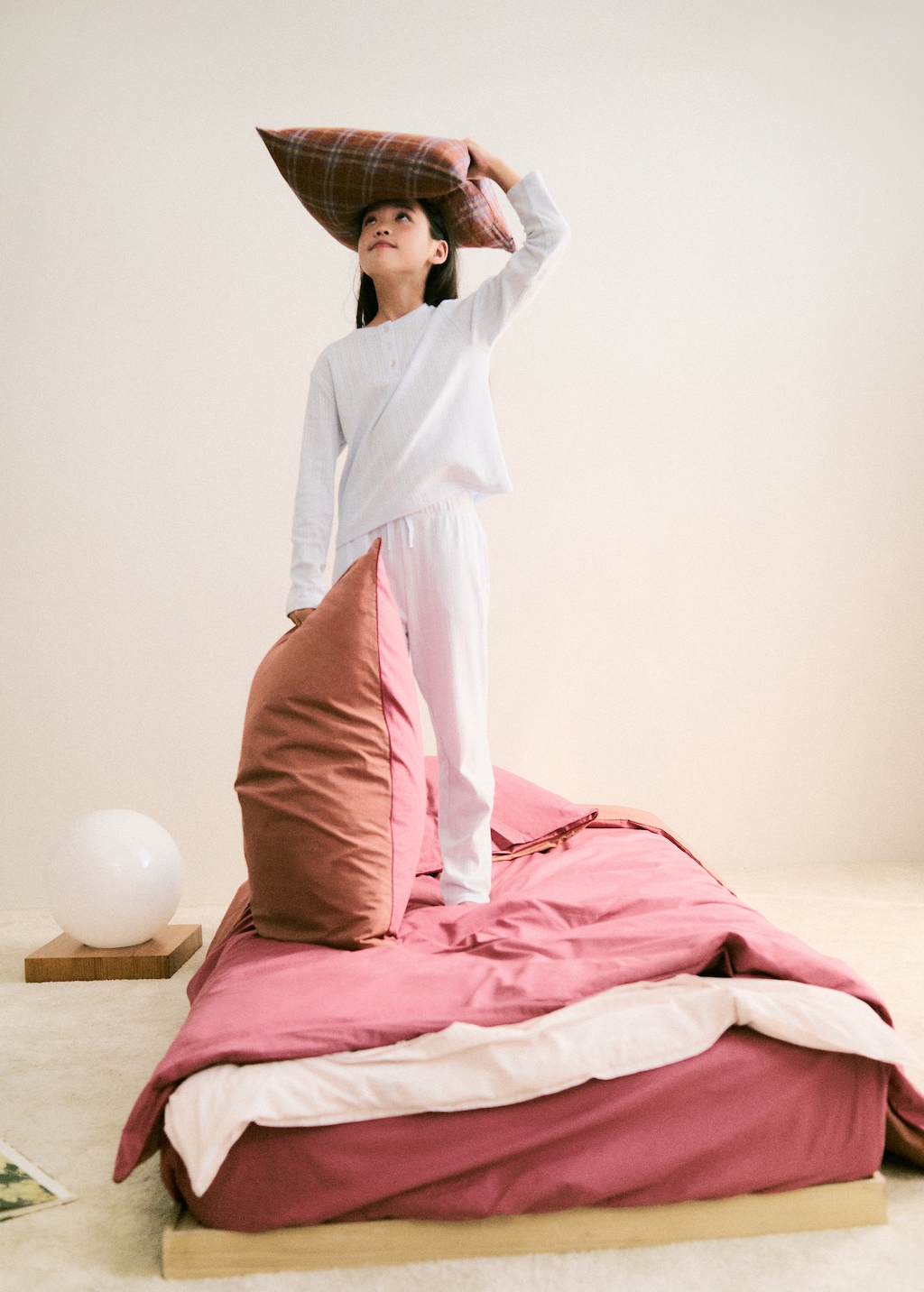 Multi-colored checked children's cushion cover 40x40 cm