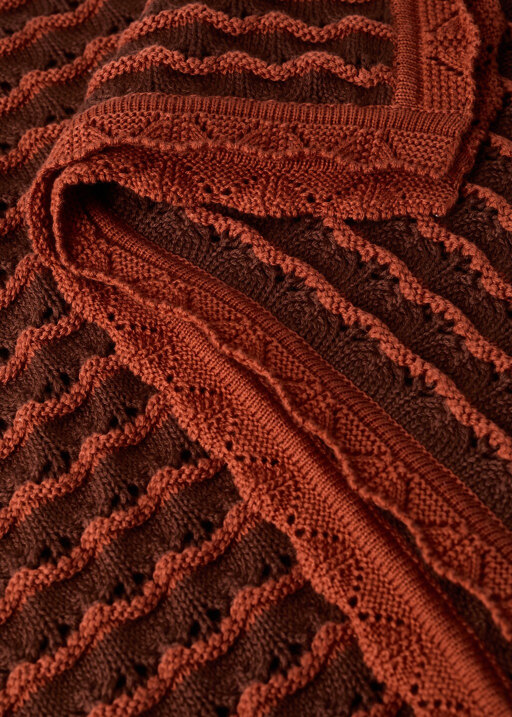 100% cotton striped openwork baby blanket