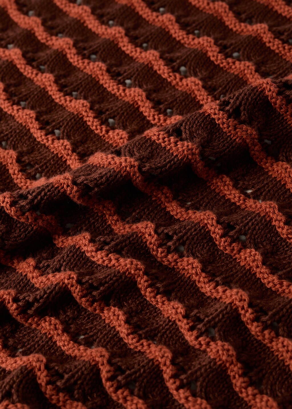 100% cotton striped openwork baby blanket