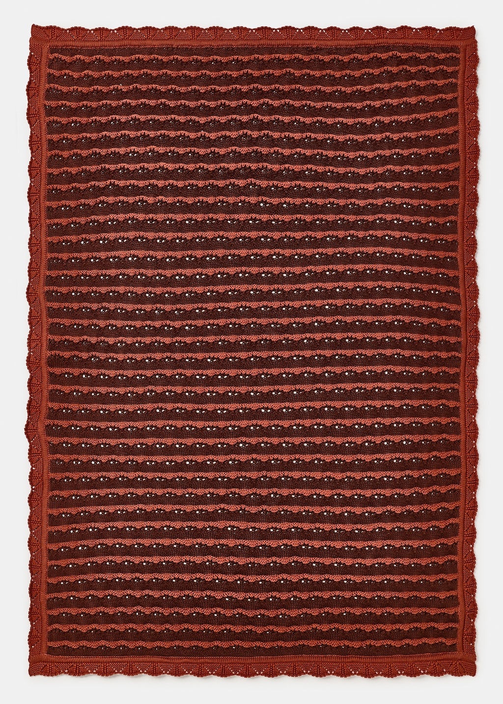 100% cotton striped openwork baby blanket