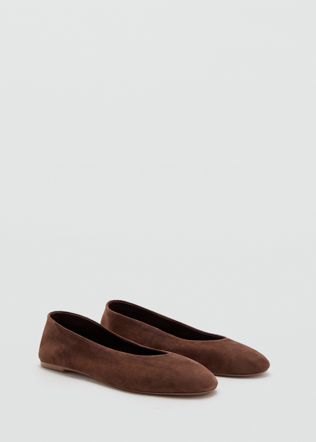 Suede leather ballet flats