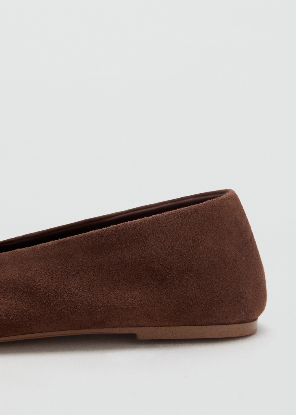 Suede leather ballet flats