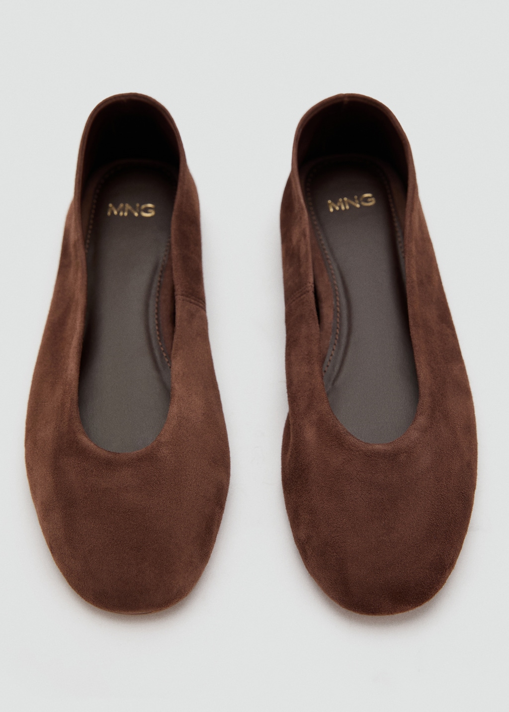 Suede leather ballet flats