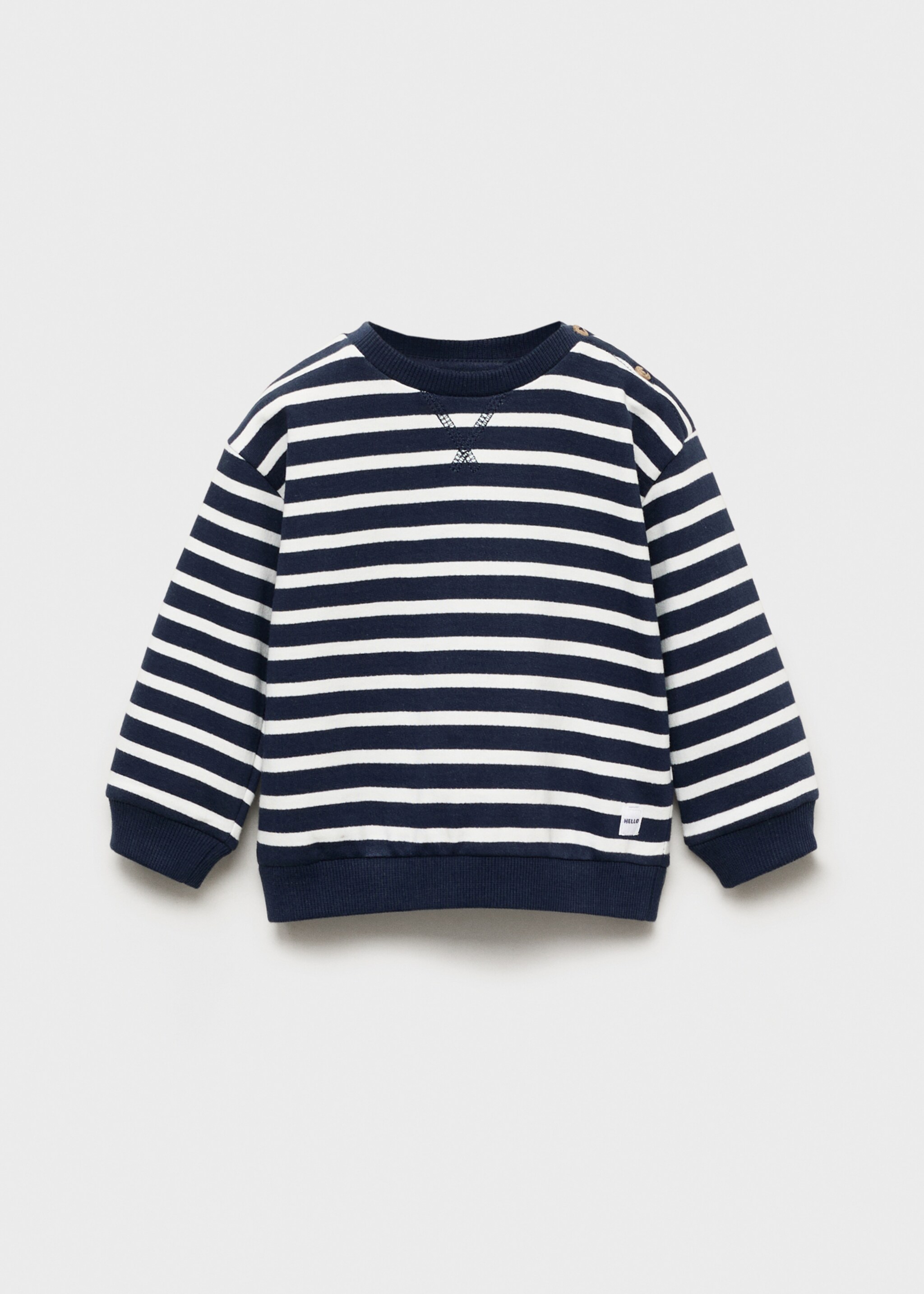 Sweat-shirt coton rayures - Article sans modèle