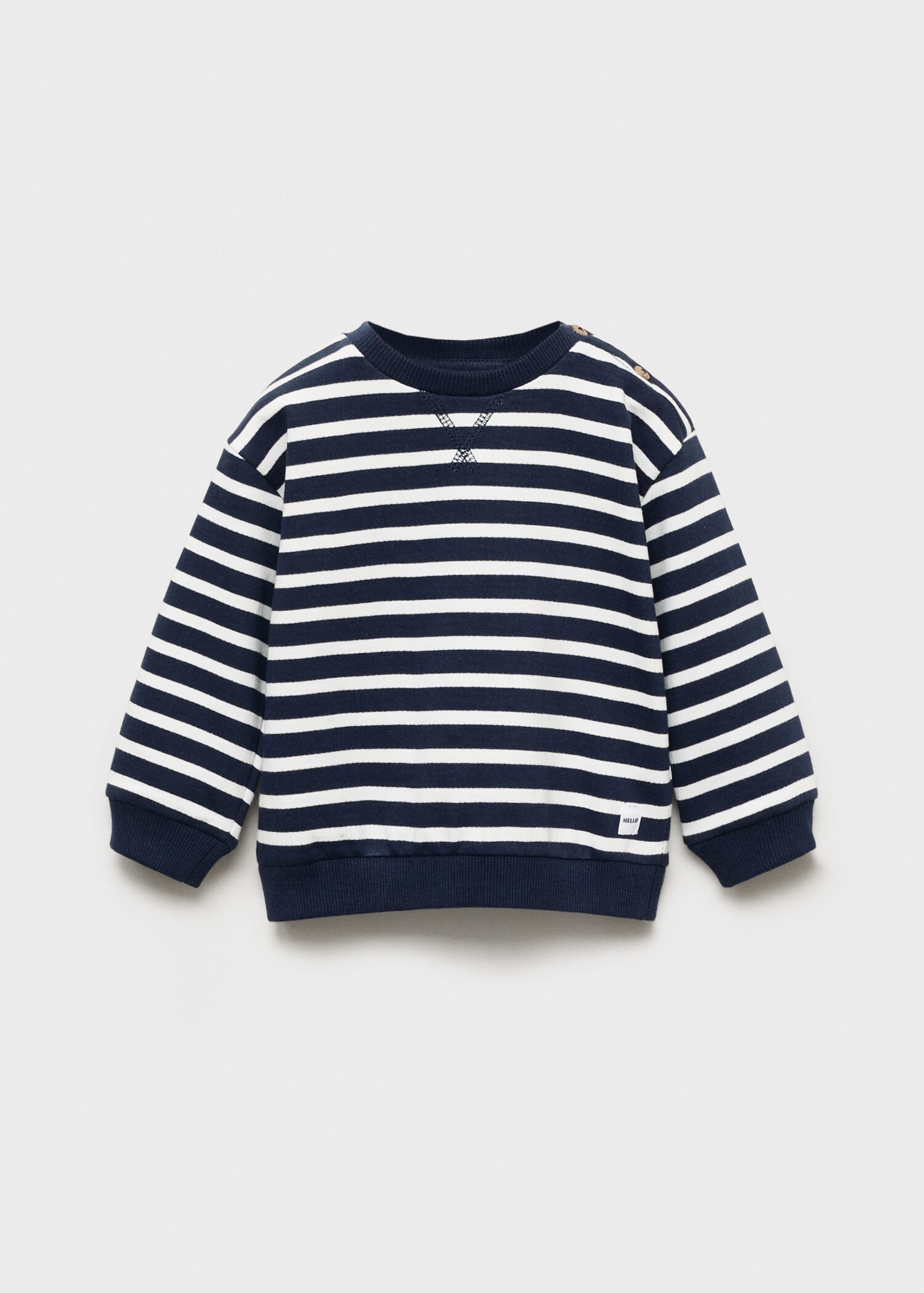 Sweat-shirt coton rayures - Article sans modèle