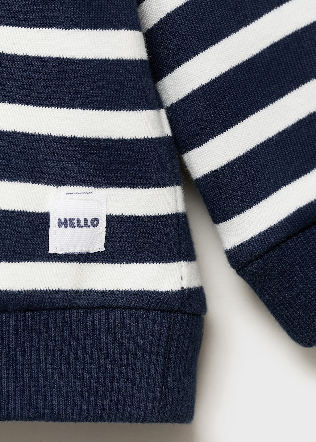 Striped cotton-blend sweatshirt