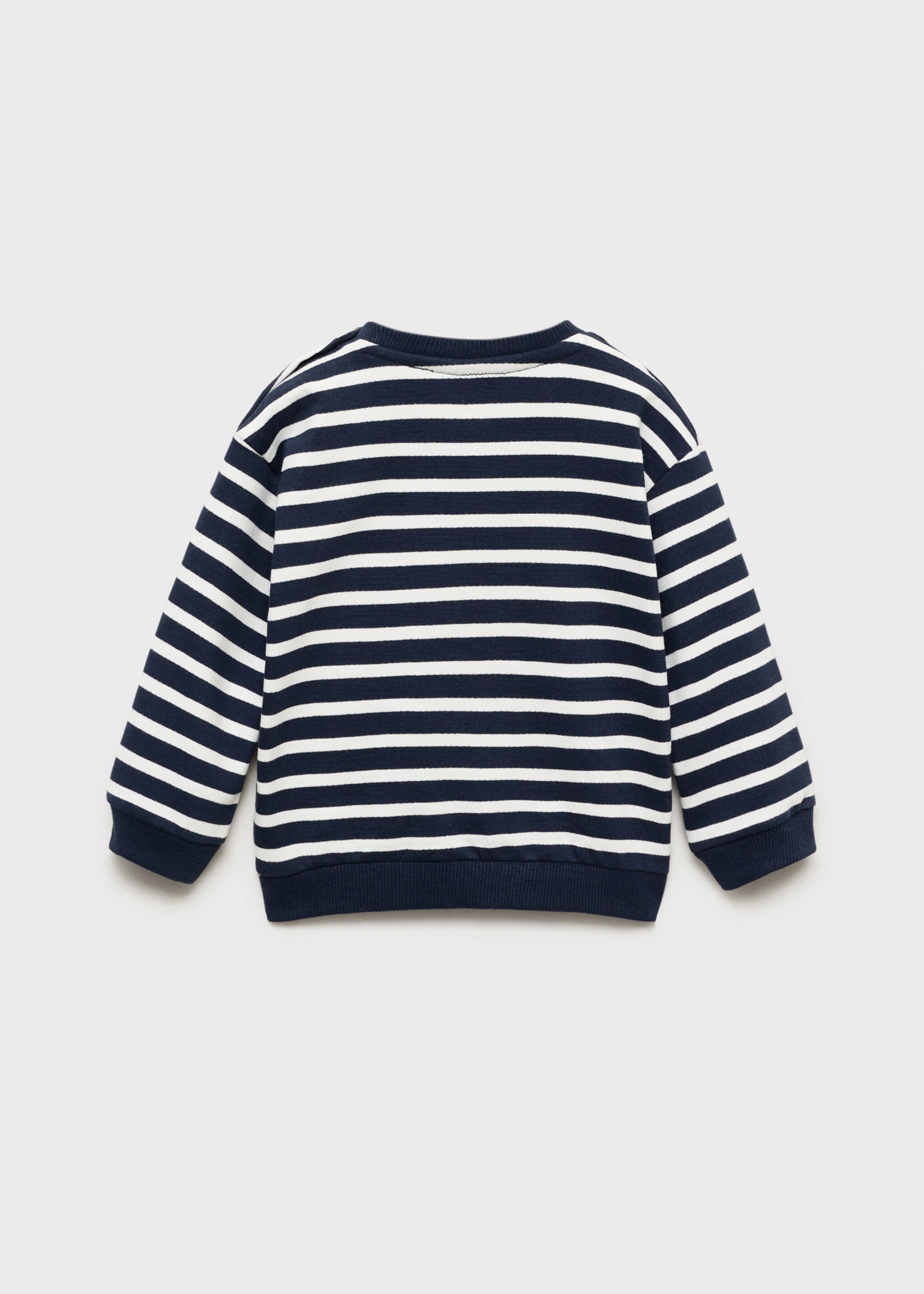 Sweat-shirt coton rayures - Verso de l’article