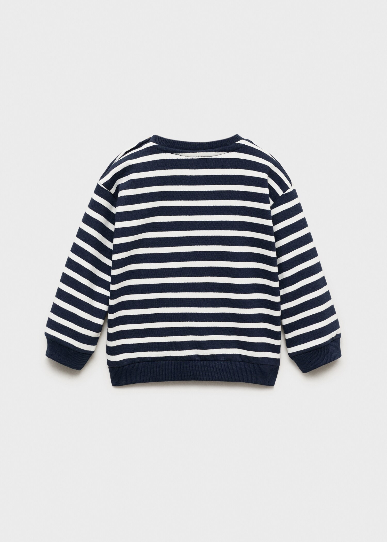 Sweat-shirt coton rayures - Verso de l’article