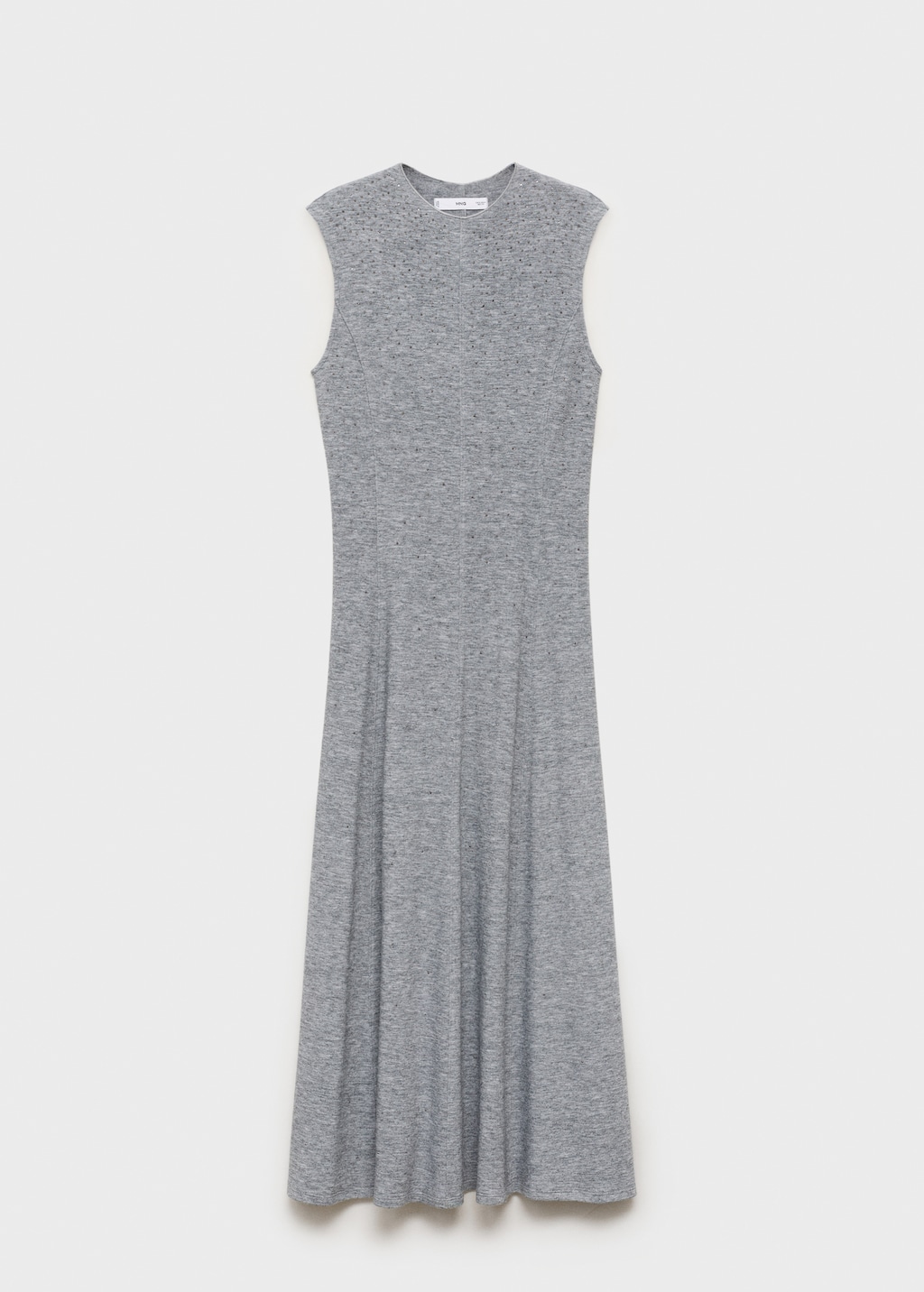 Dress with rhinestone seam