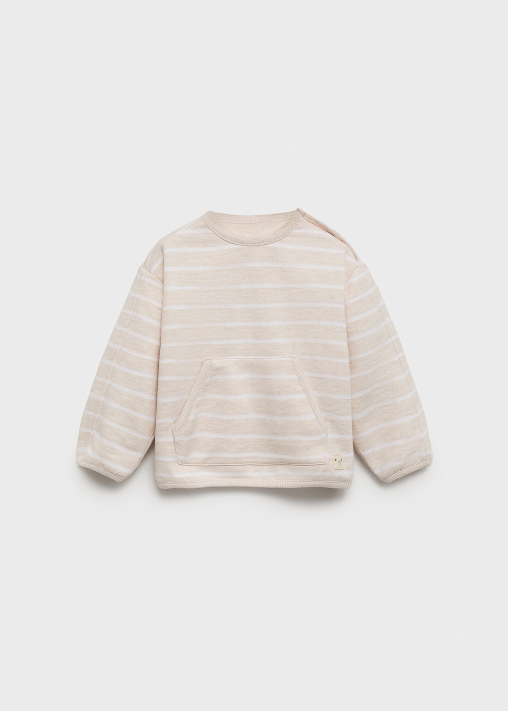 Striped sweatshirt with button detail