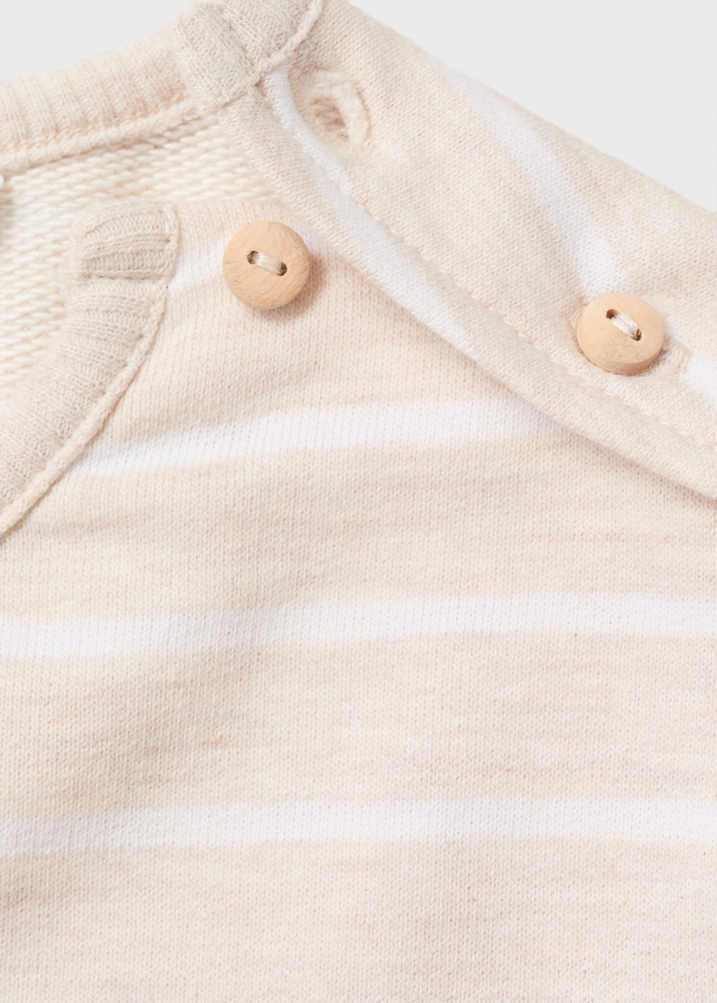 Striped sweatshirt with button detail