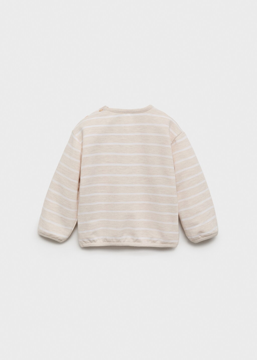 Striped sweatshirt with button detail