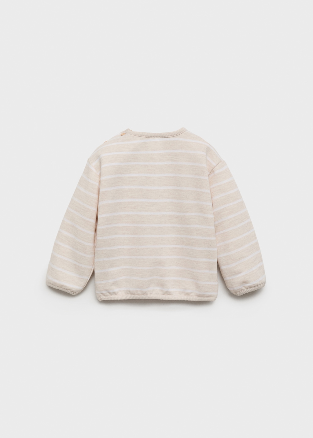 Striped sweatshirt with button detail