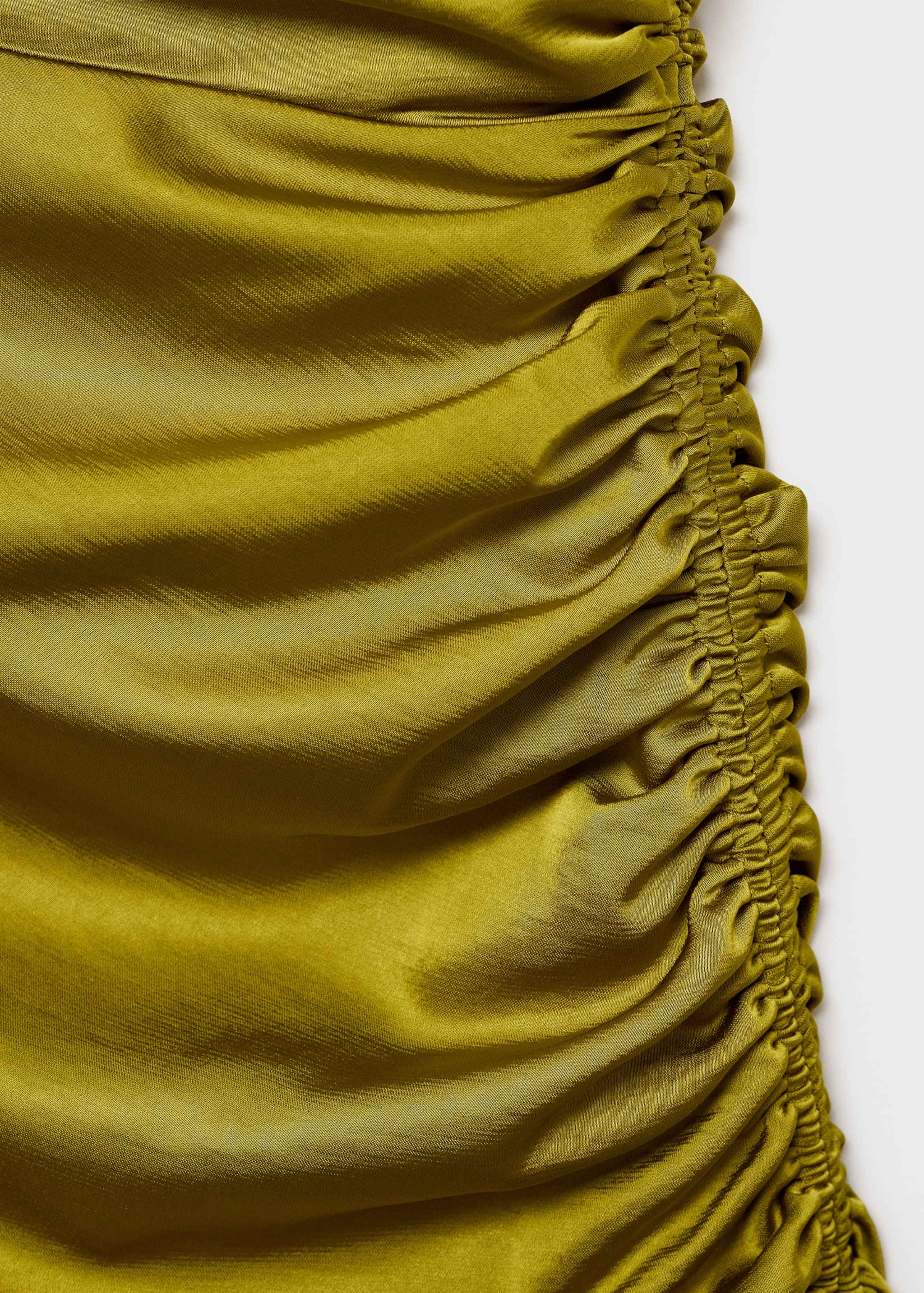 Vestido asimétrico satinado fruncido lateral - Detalle del artículo 8