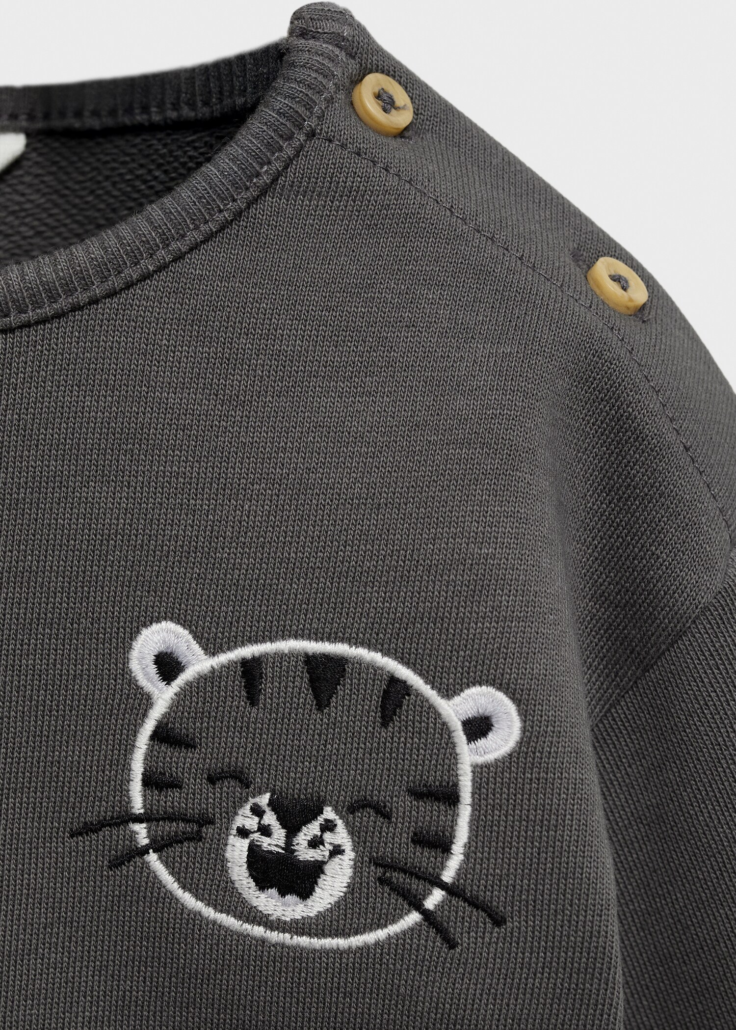 Embroidered detail cotton sweatshirt - Details of the article 8